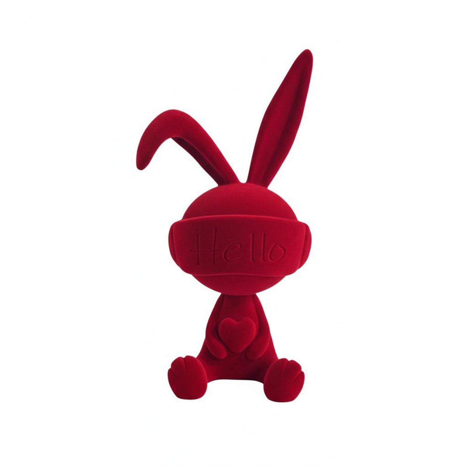 Flocked Hare Figurine