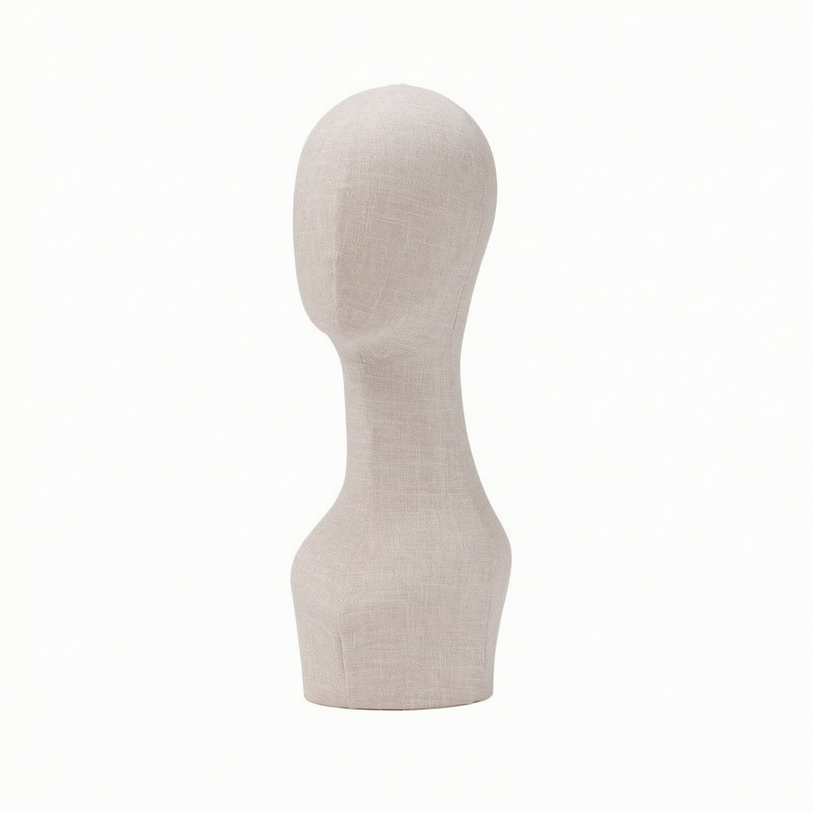 Linen-Textured Mannequin Head