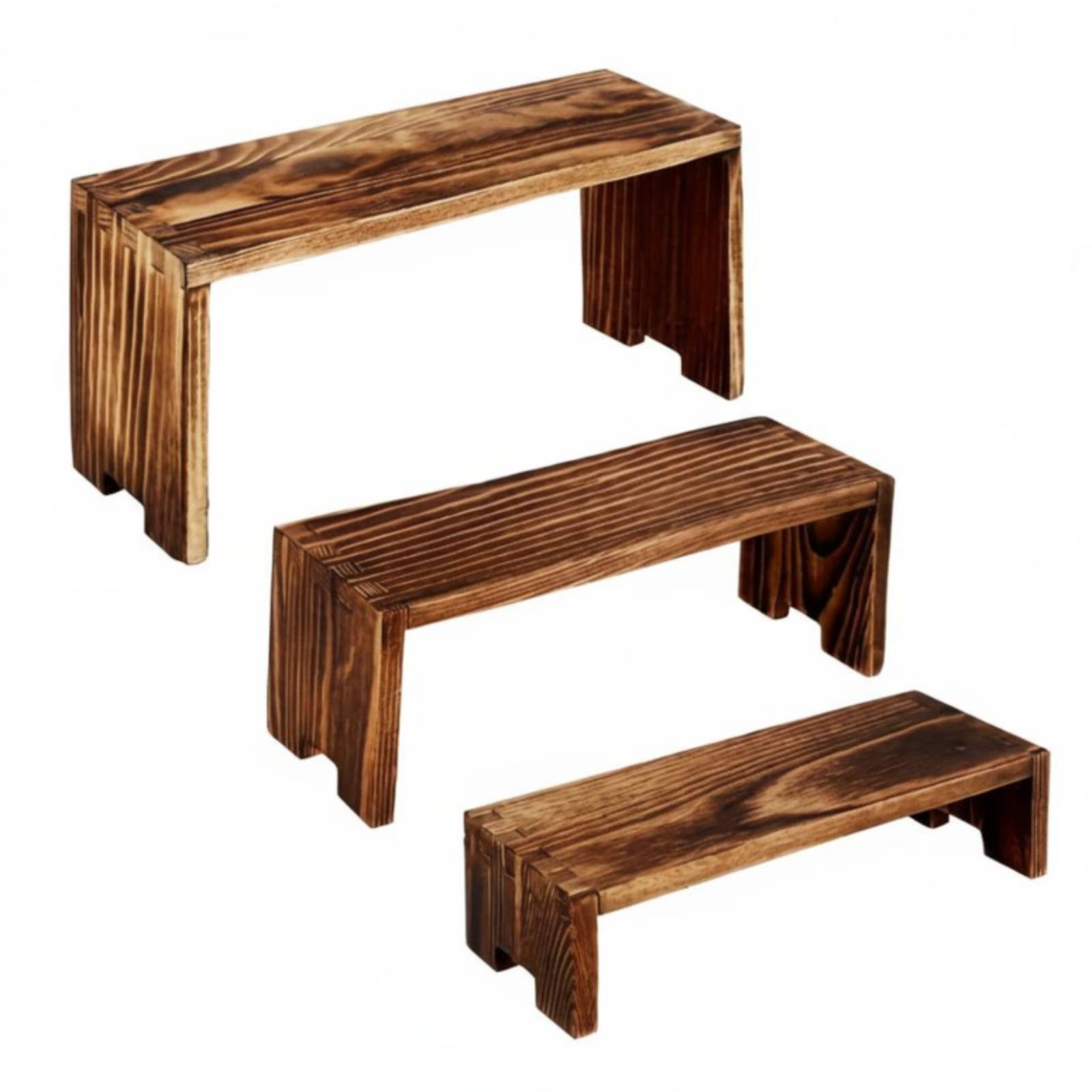 3-Piece Wood Tiered Display Shelf