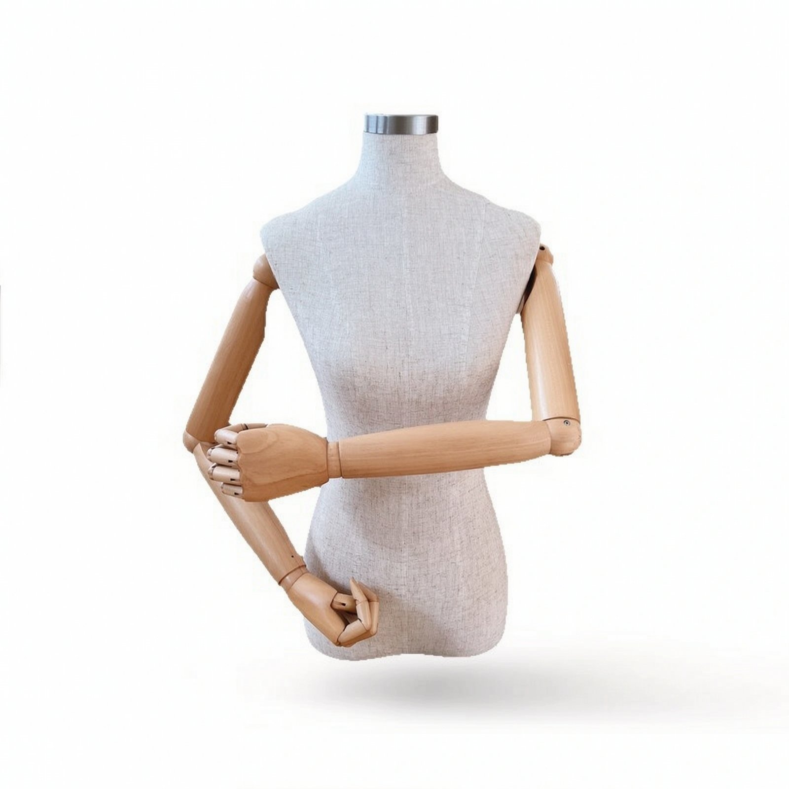 Female Mannequin Torso with Wooden Arms