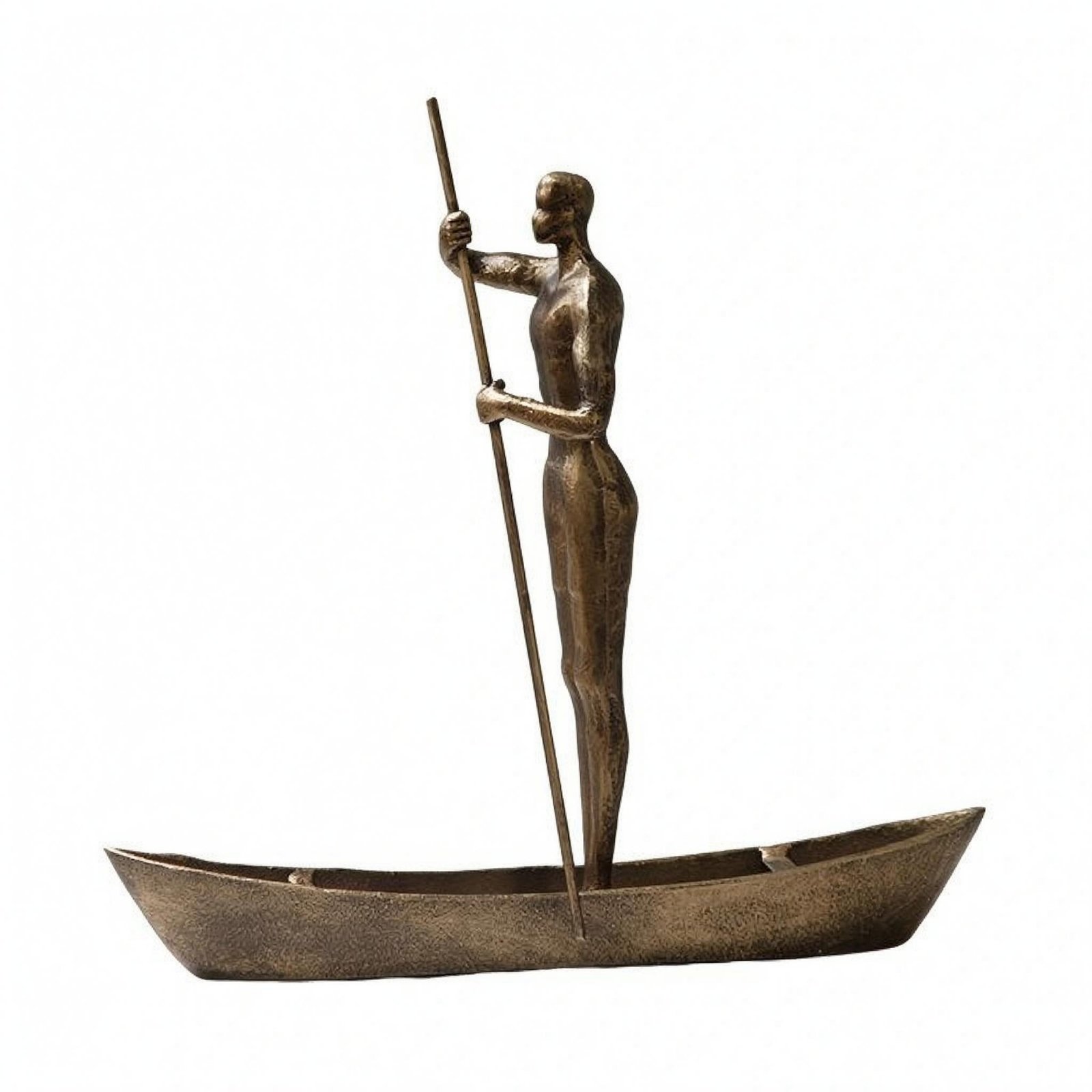 Cast Aluminum Rower Statue