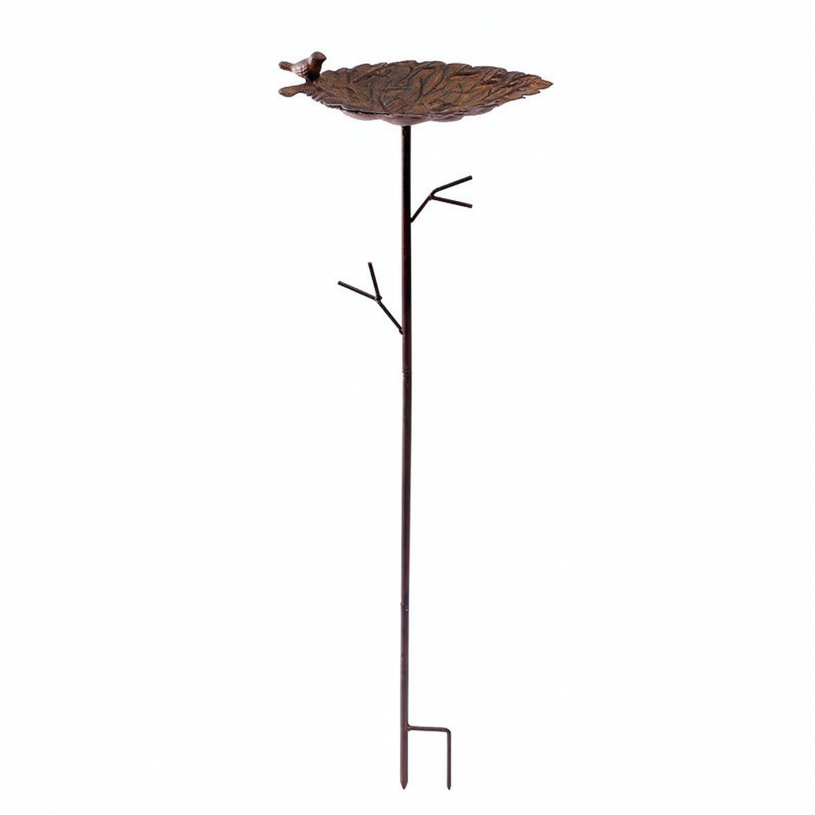 Leaf Bird Feeder Garden Stake