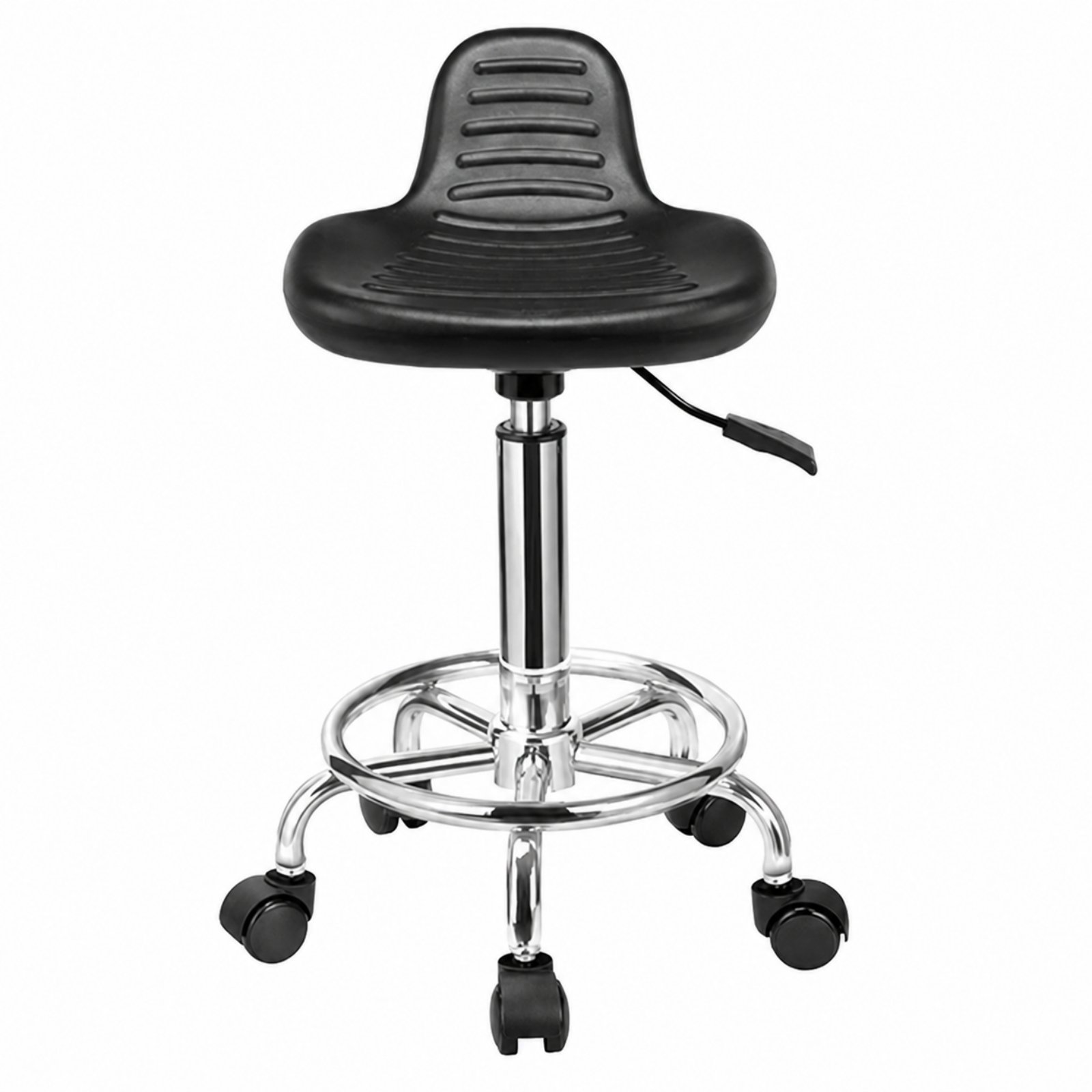 Height-Adjustable Rolling Work Stool