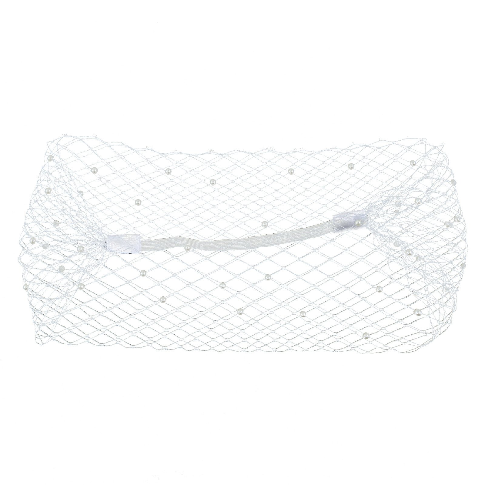 Face Netting Headband Pearl Embellishments