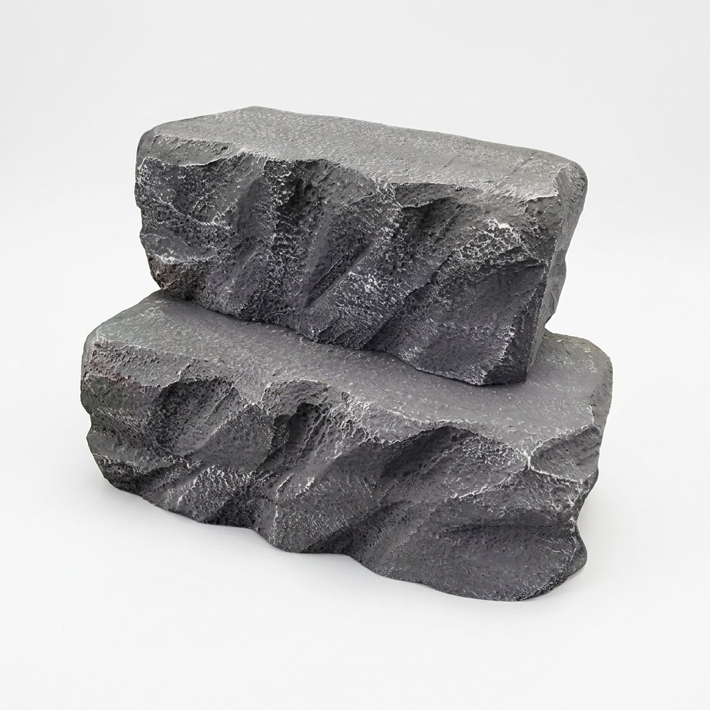 Foam Artificial Rock Prop – Dark Gray, 60 Cm