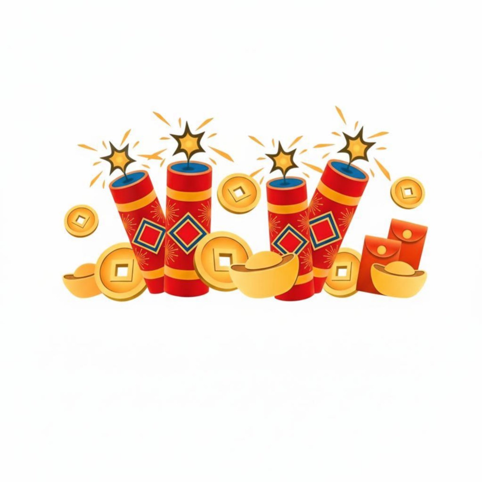 New Year Cartoon Window Sticker