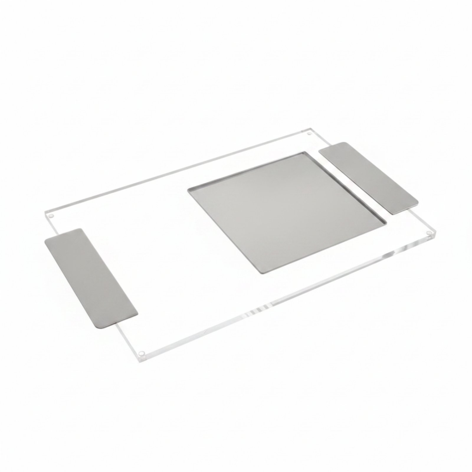 Acrylic Tray with Metal Accents