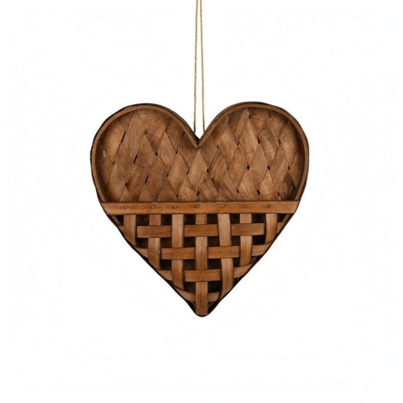 Wooden Heart Wall Basket
