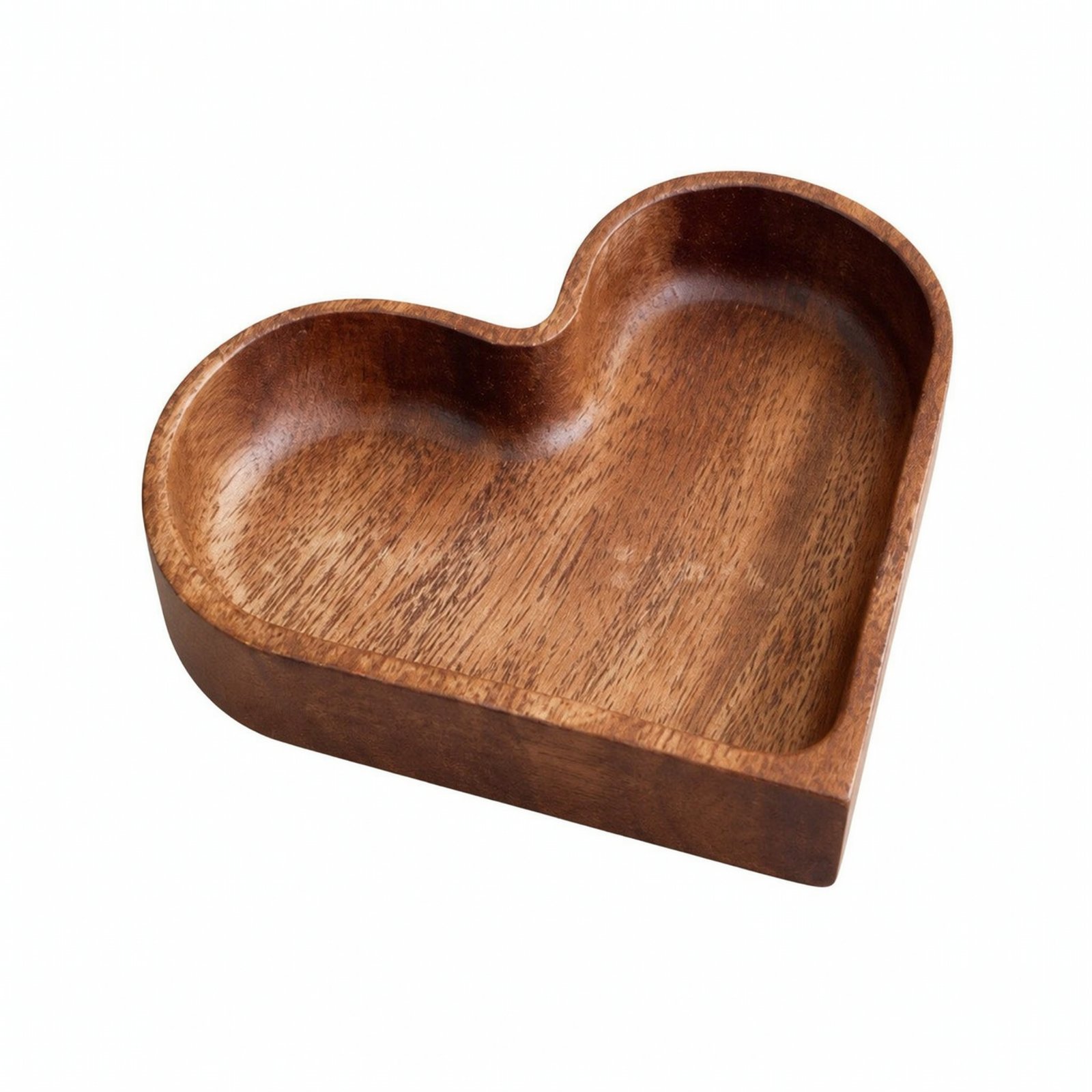Heart-Shaped Wood Tray