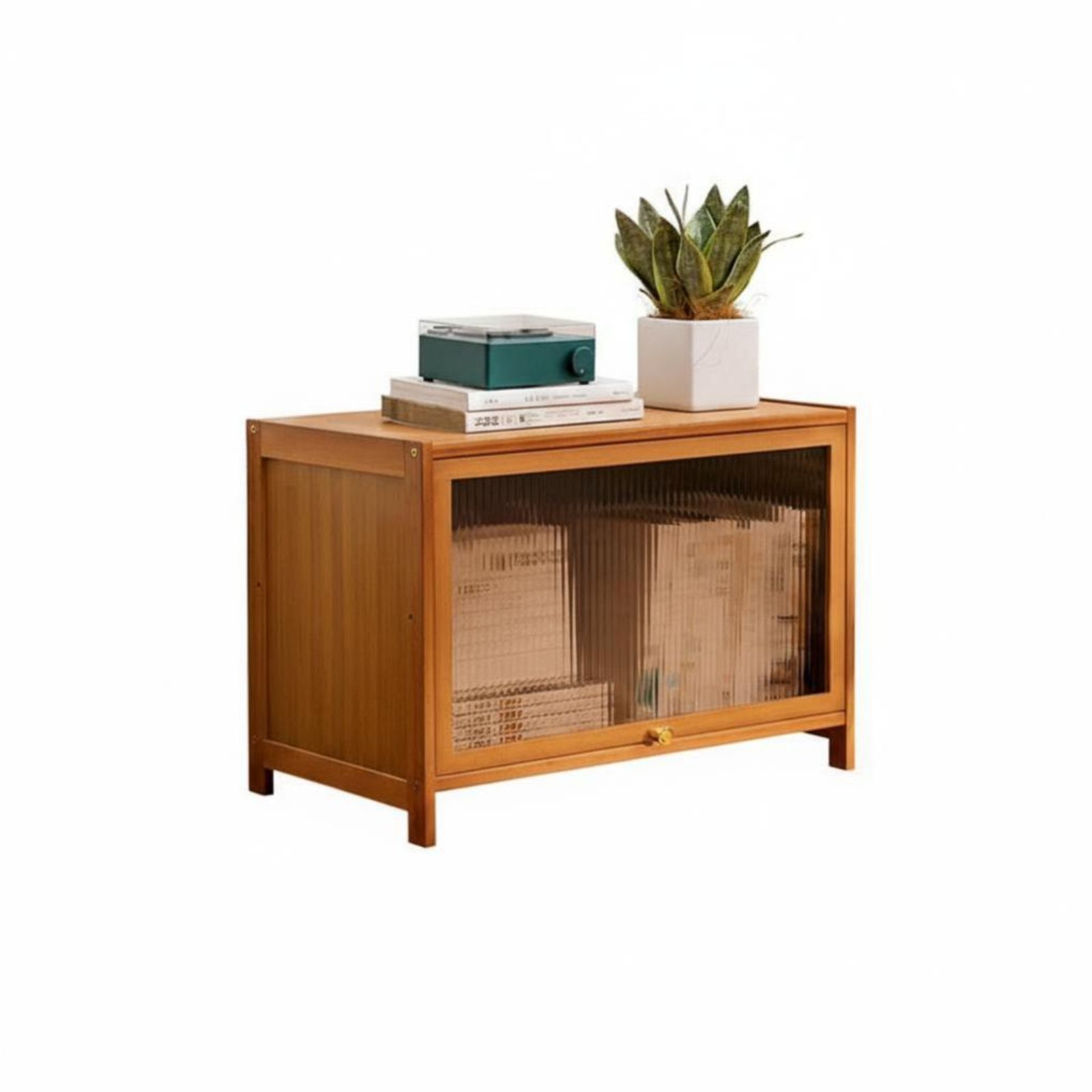Fluted Door Storage Cabinet
