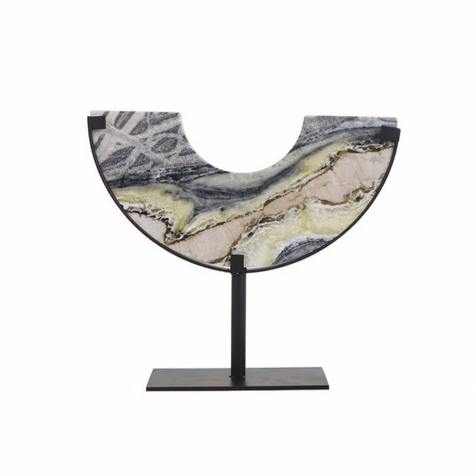 Stone Ornament with Metal Stand