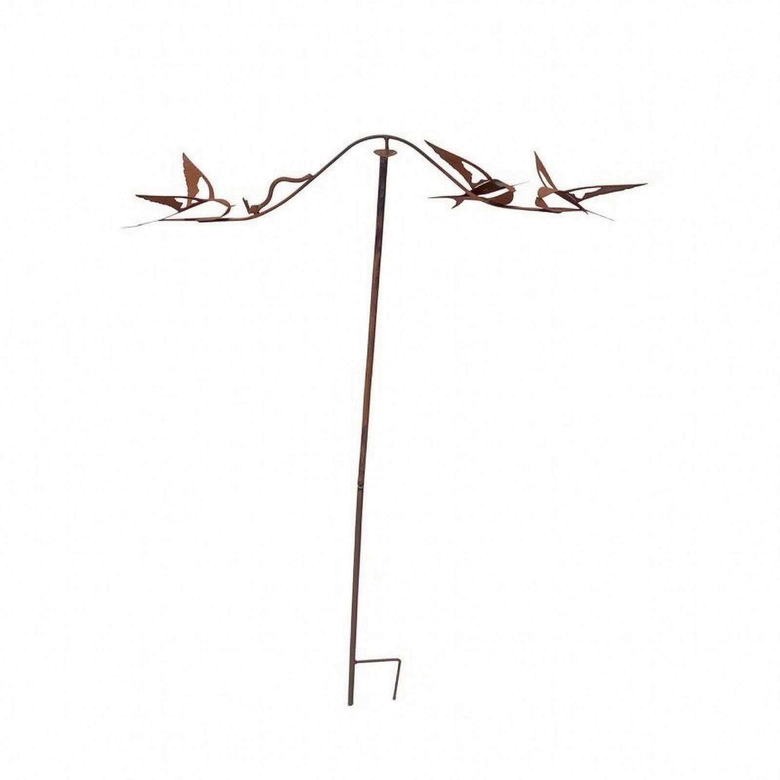 Bird Garden Stake Rust-Effect