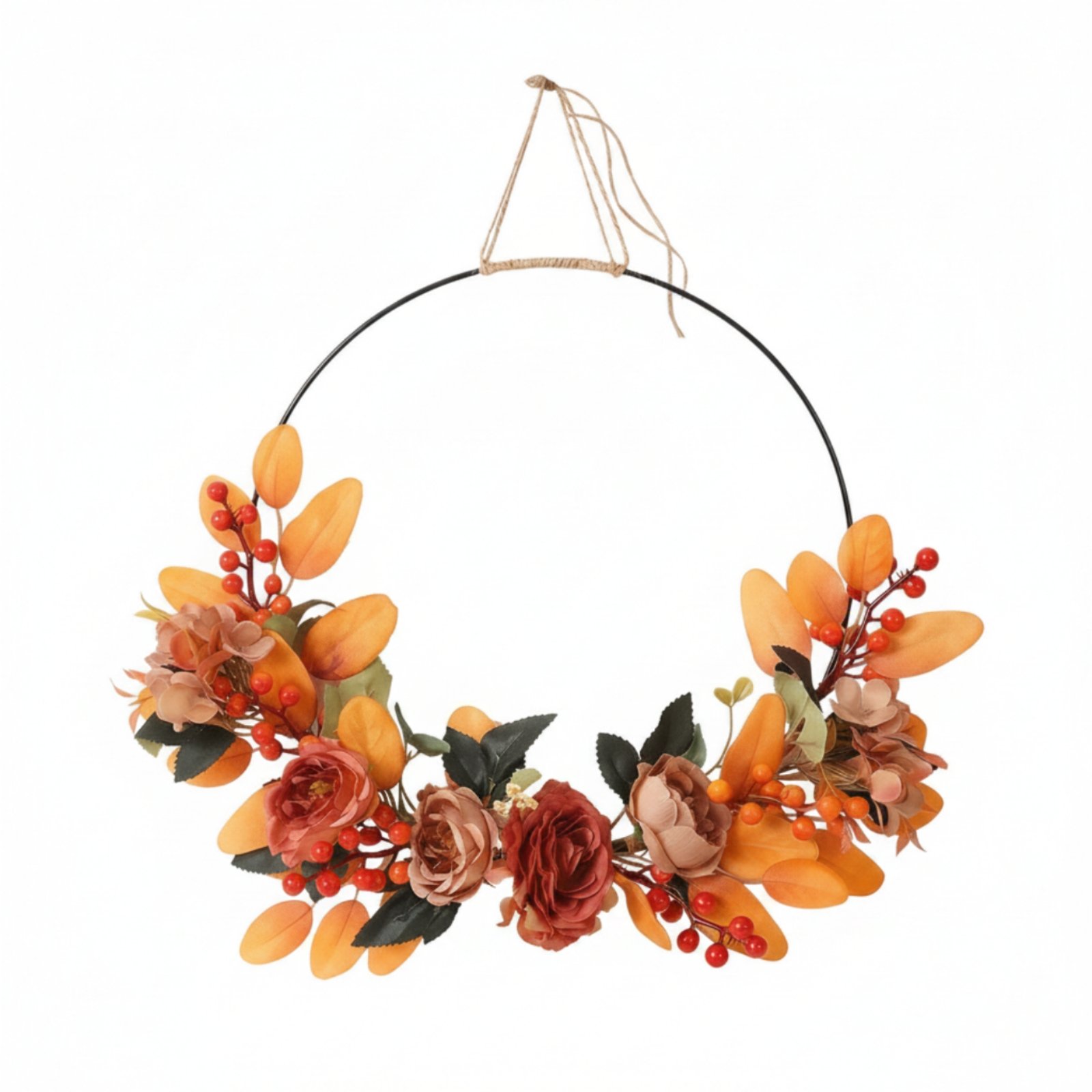 Silk Floral Hoop Wreath