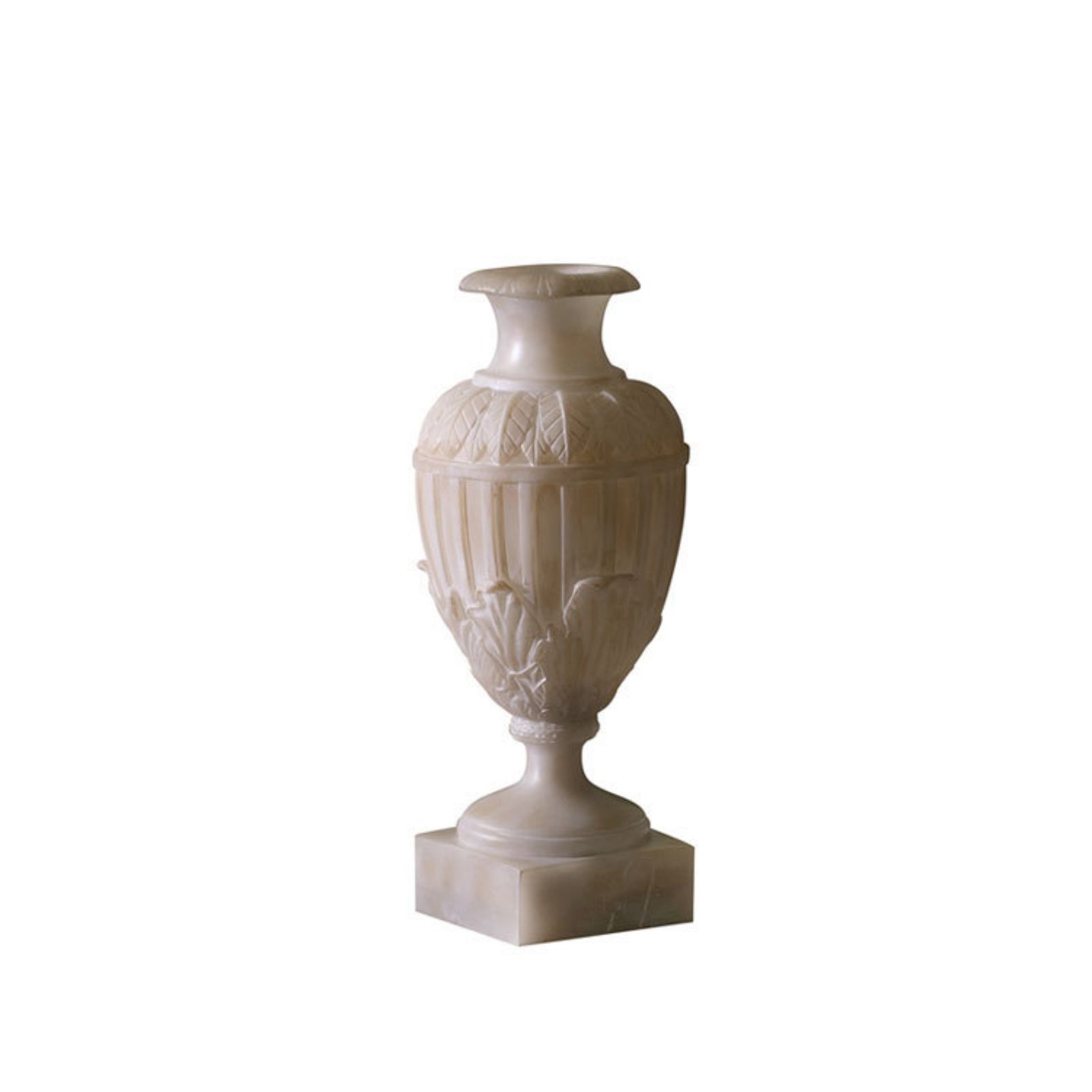 Faux Jade Pedestal Vase