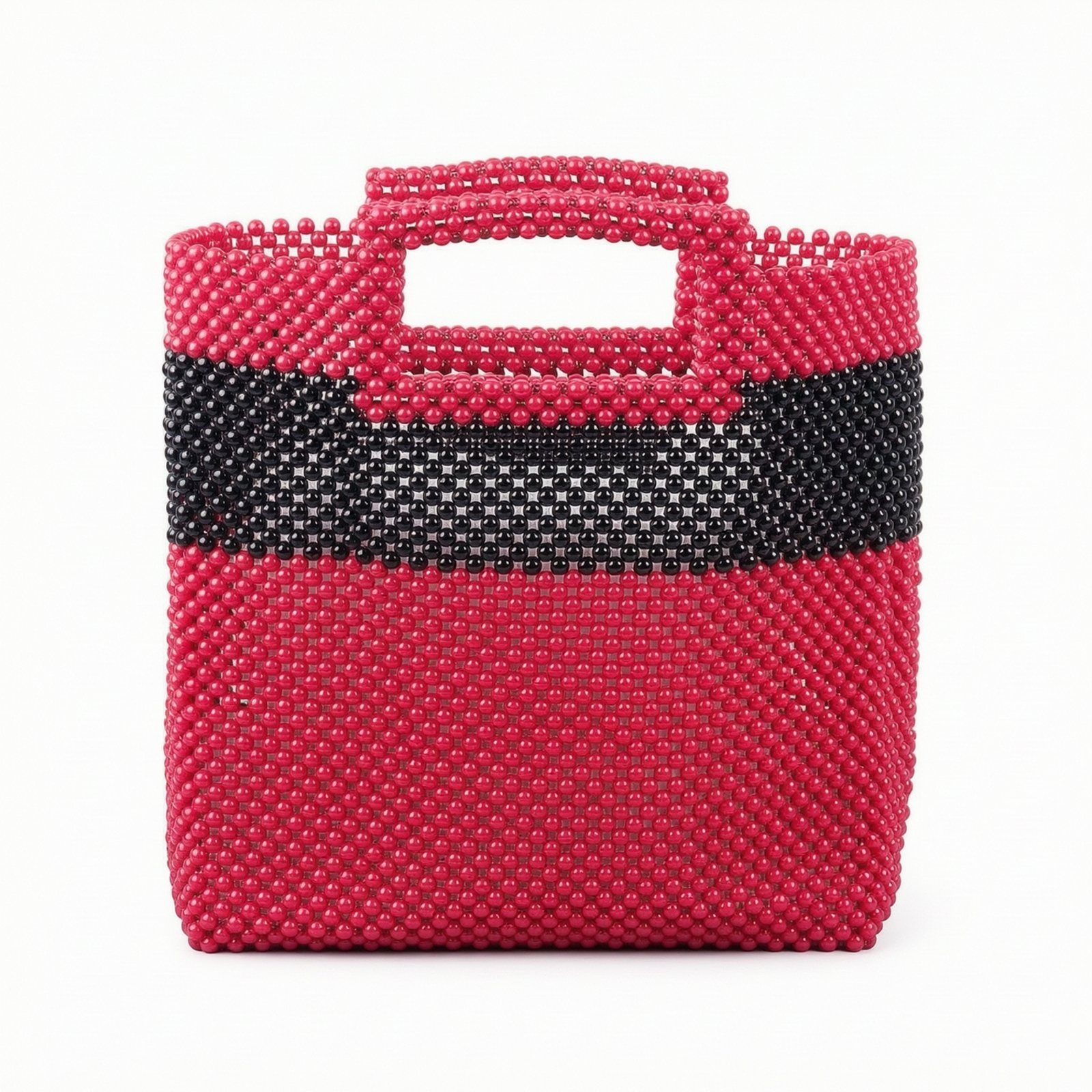 Beaded Top Handle Bag