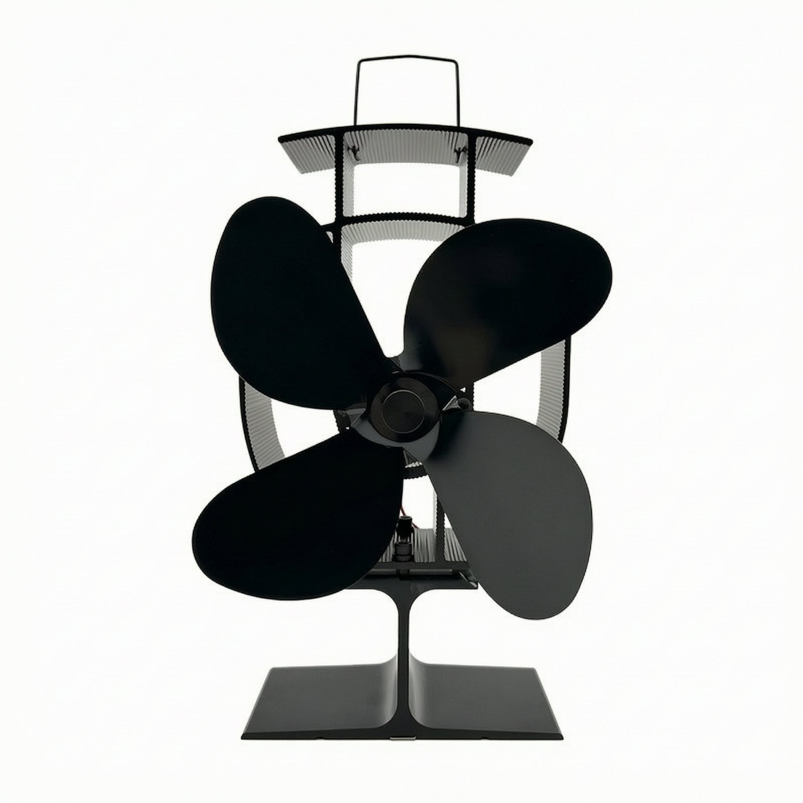 Heat-Powered Fireplace Fan – Black
