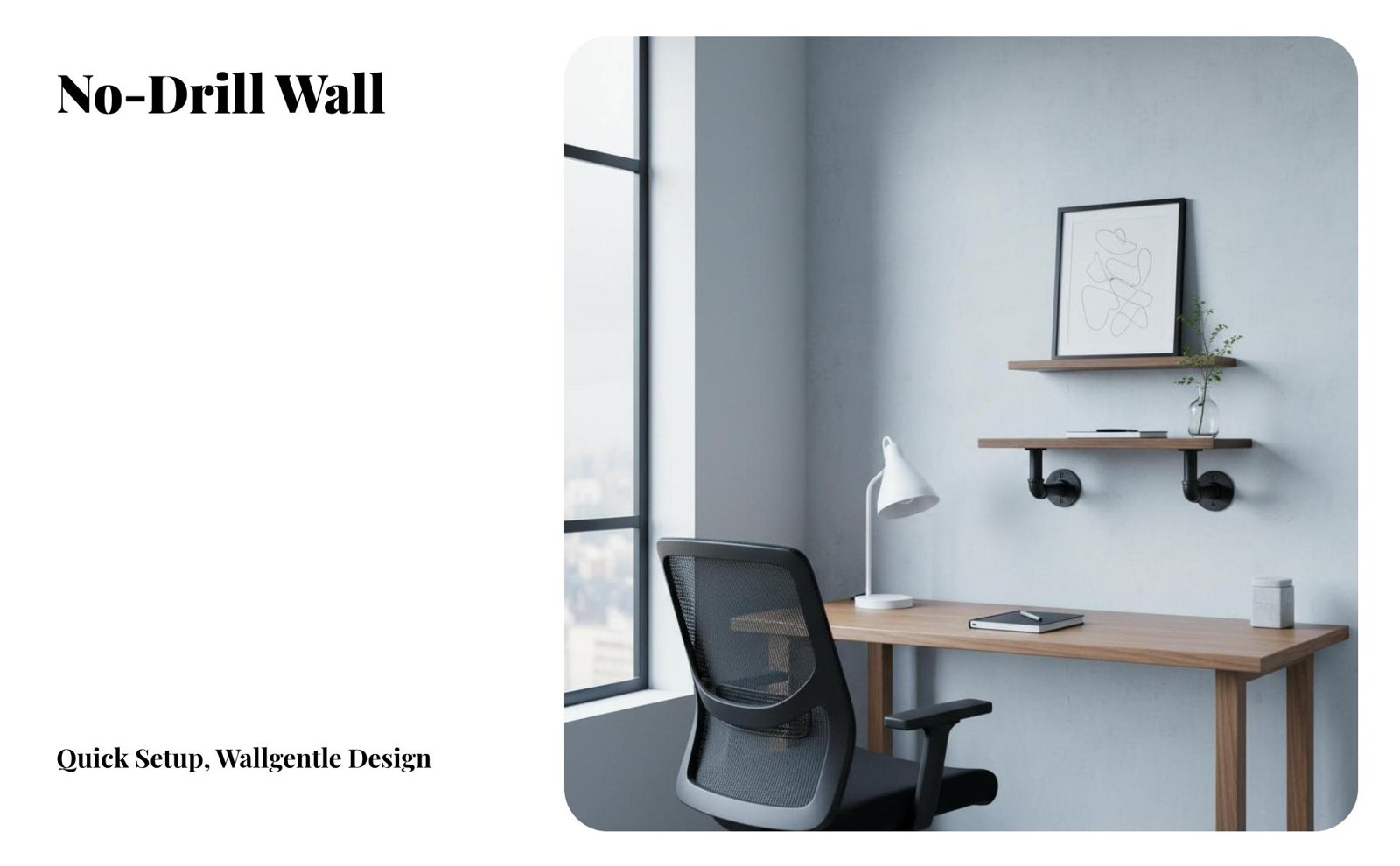 Adhesive Floating Shelf