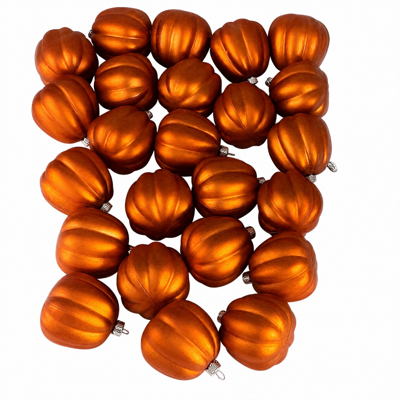 24-Piece Ribbed Pumpkin Ornament