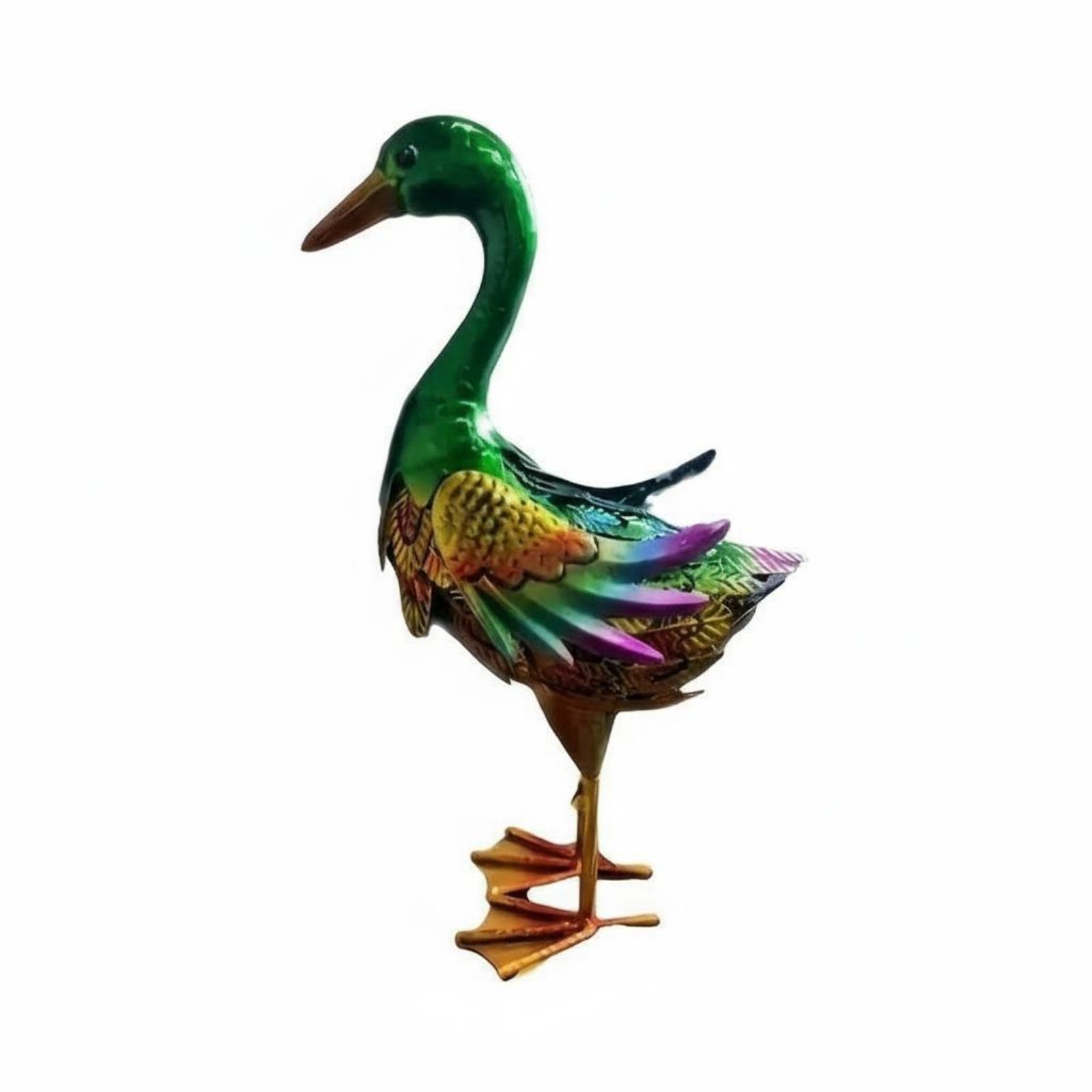 Metal Duck Statue Weather-Resistant