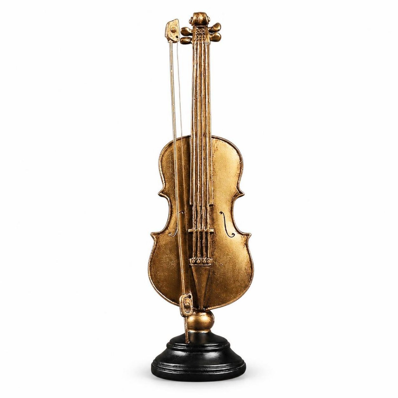 Golden Violin Figurine