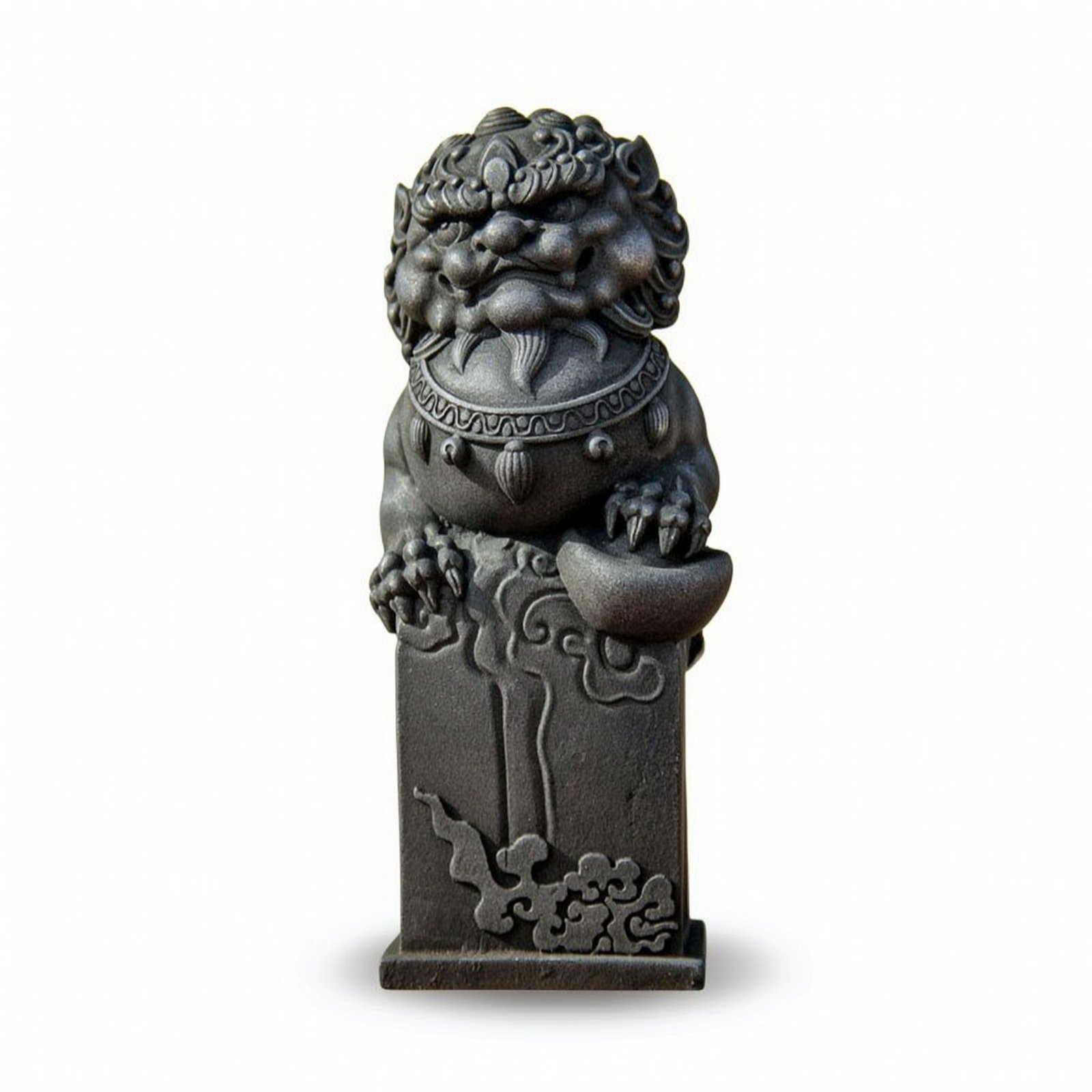 Lion Figurine Antique Metallized