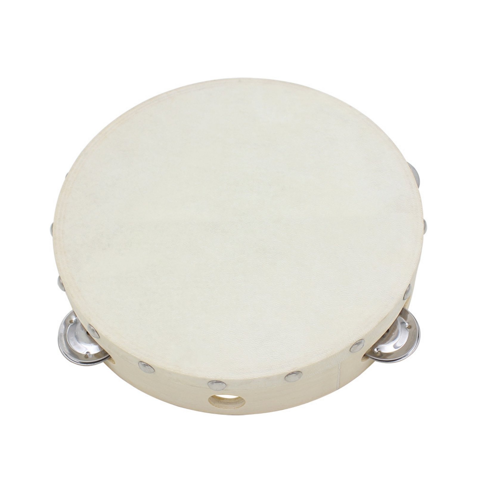 8-Inch Wooden Tambourine