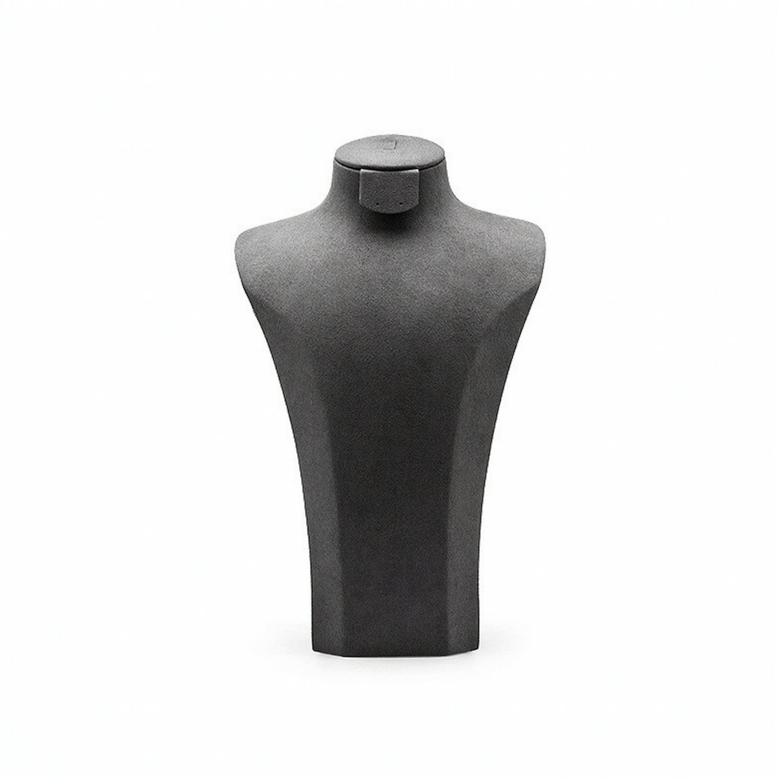 Microfiber Necklace Display Bust – Gray, Size M