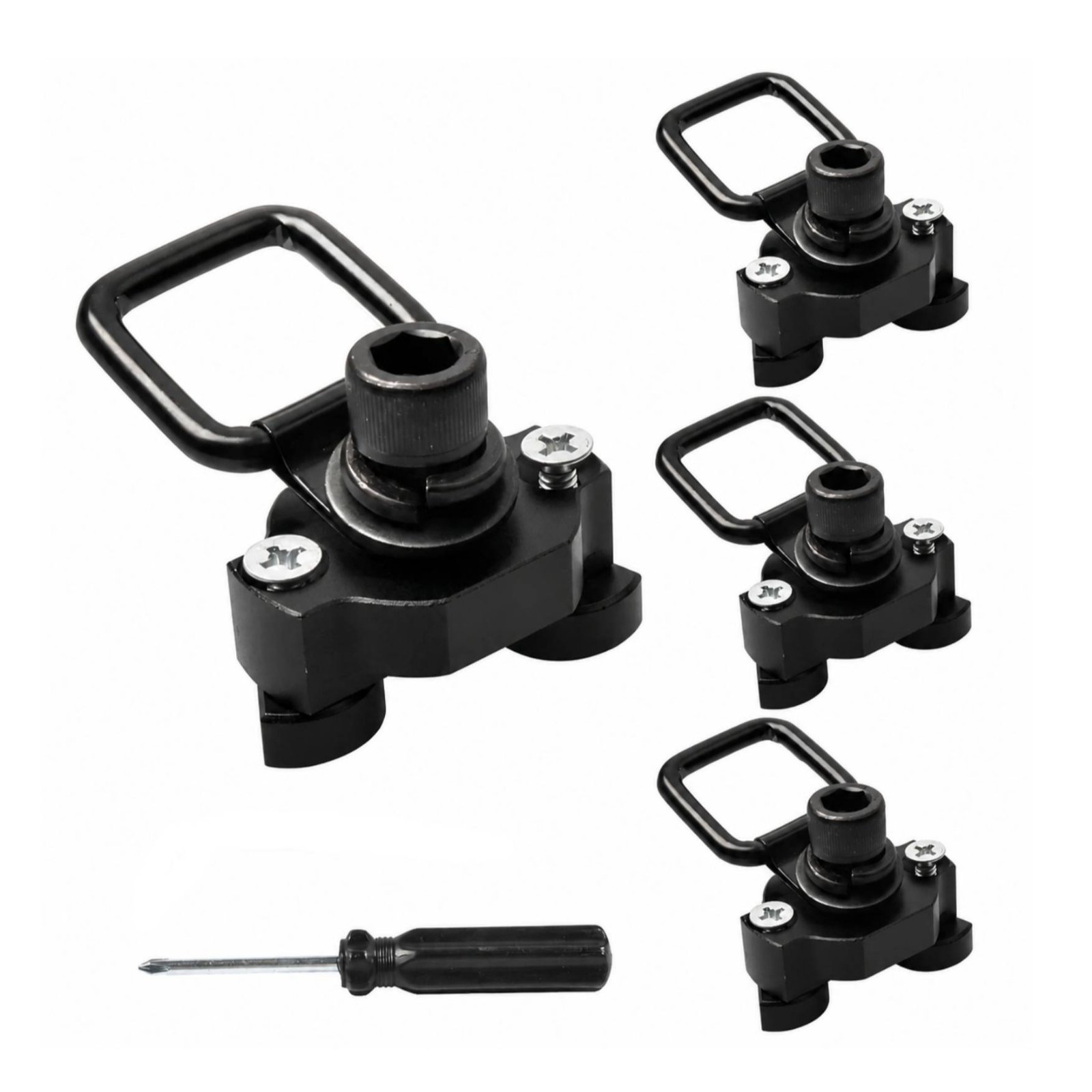 4-Piece Cargo Tie Anchor Cleat with Installation Tools