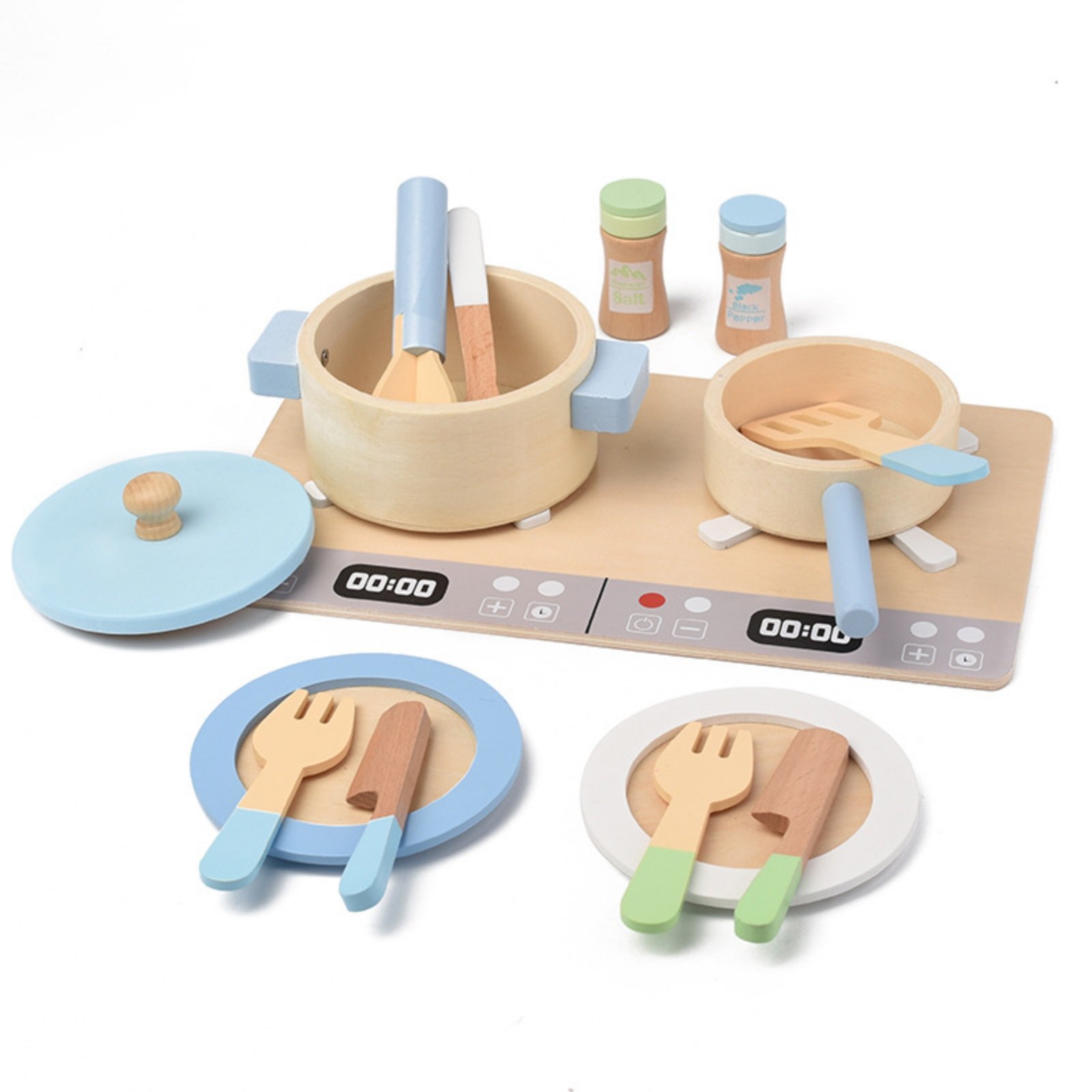Wooden Pretend Kitchen Playset