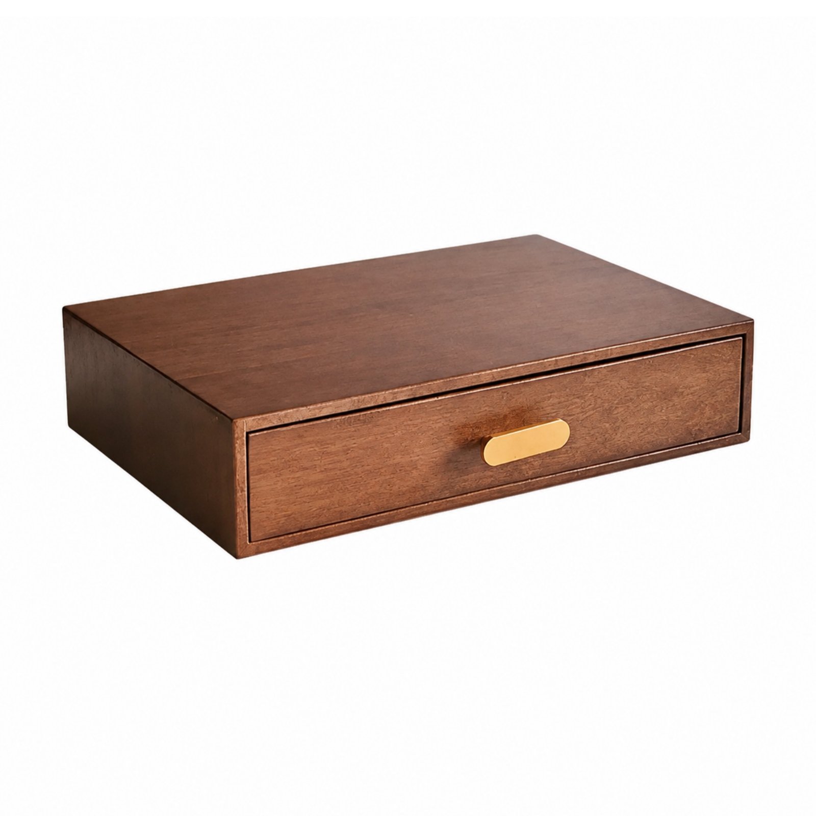 Walnut Desktop Storage Drawer