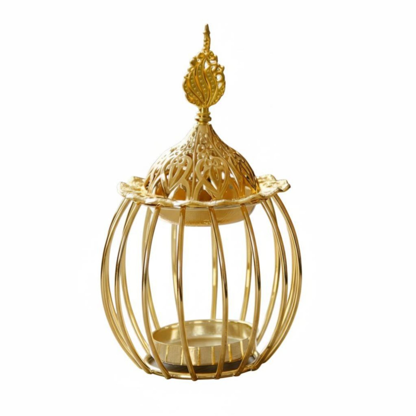 Middle Eastern Gold Metal Incense Burner