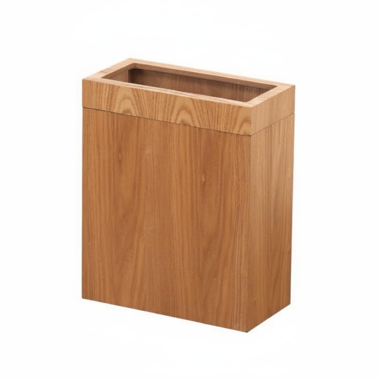 Rectangular Wood Wastebasket
