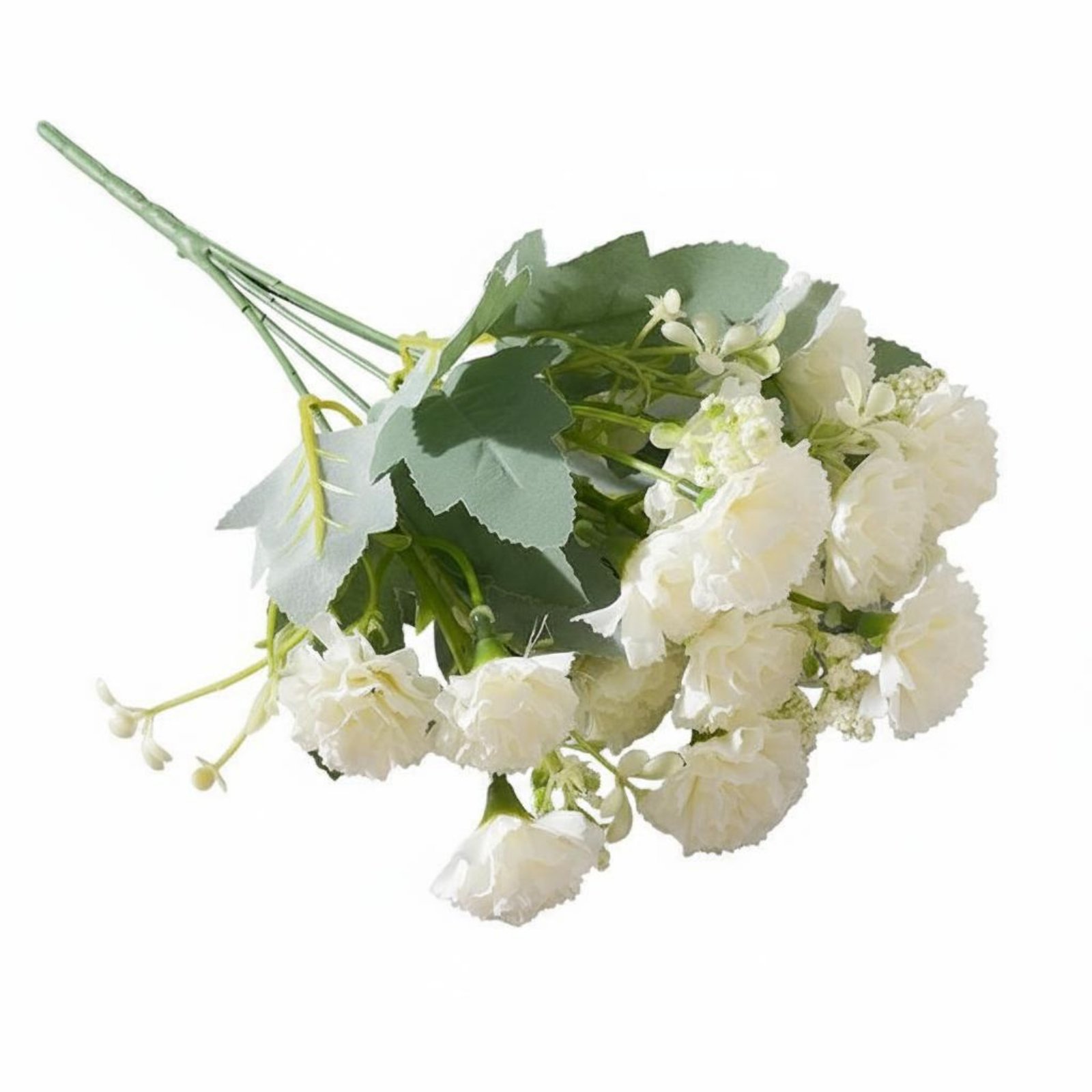 Artificial Carnation Bouquet – White
