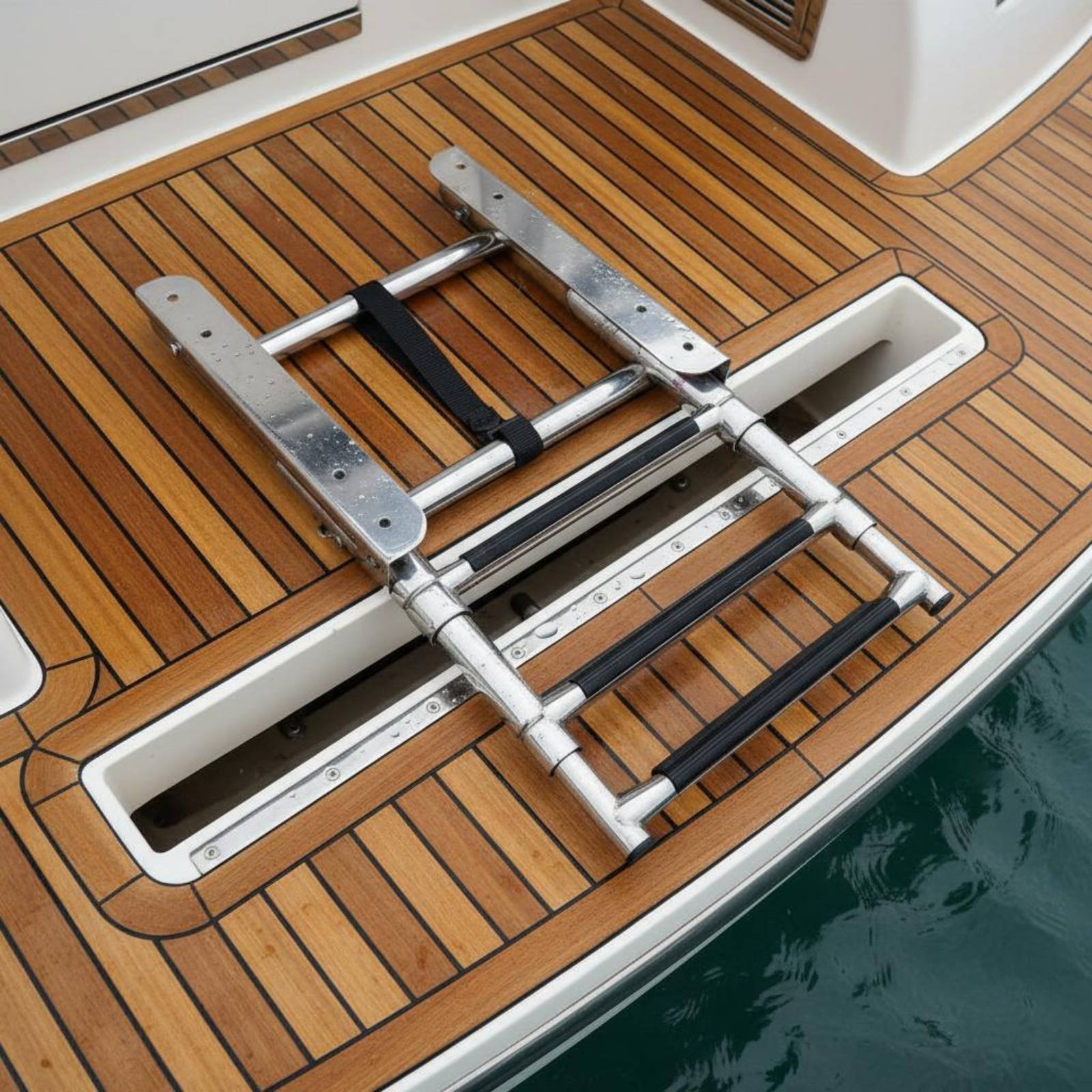 Rust-Resistant Extending Boat Ladder