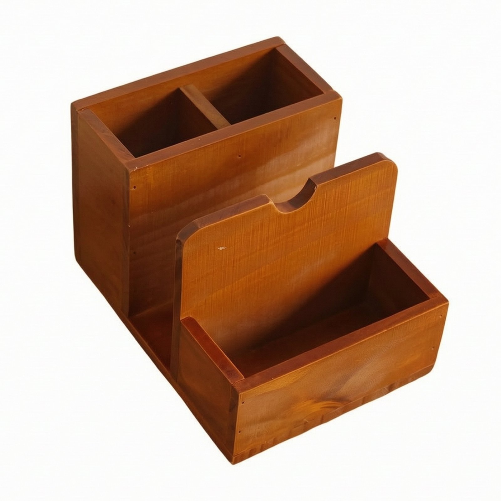 Wooden Desk Organizer with Tray