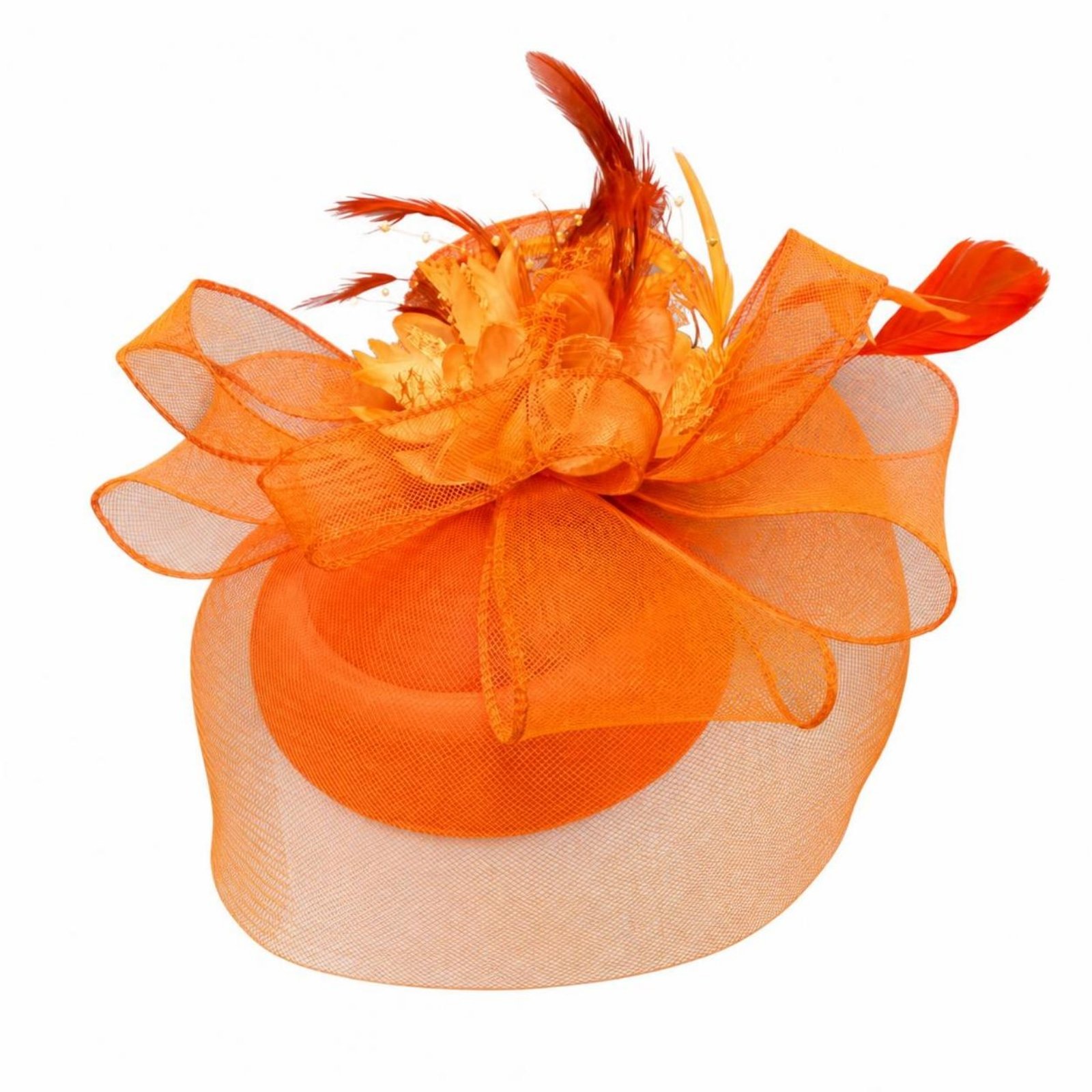 Tulle Headpiece with Feathers