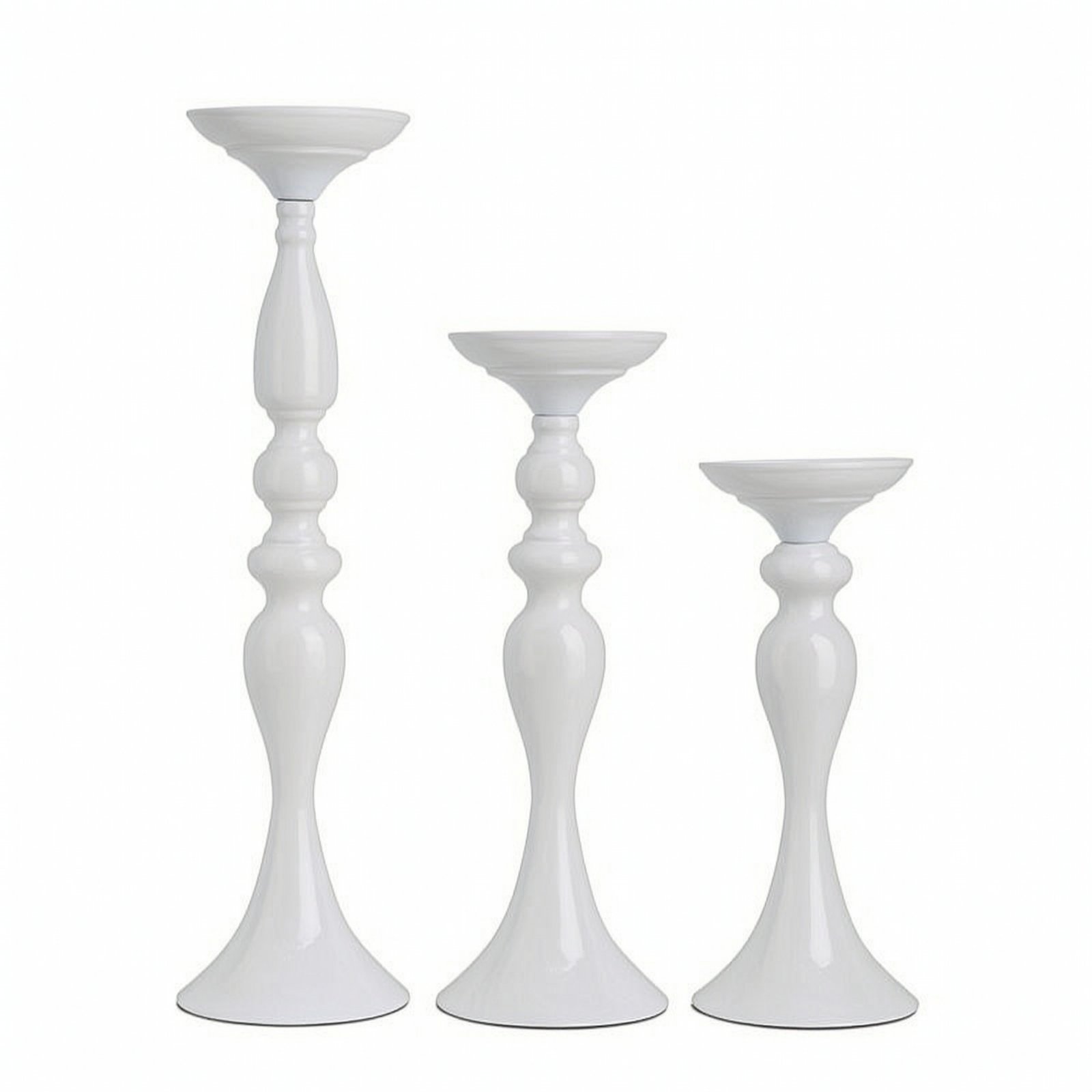 3-Piece Candlestick Holder with Flared Base