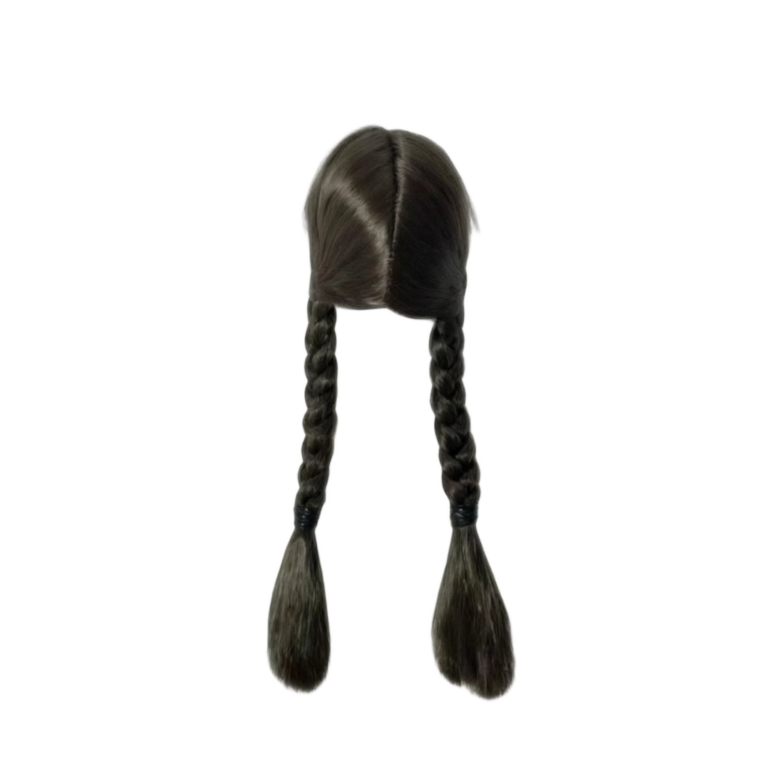 Doll Hairpiece Cap with Braided Pigtails