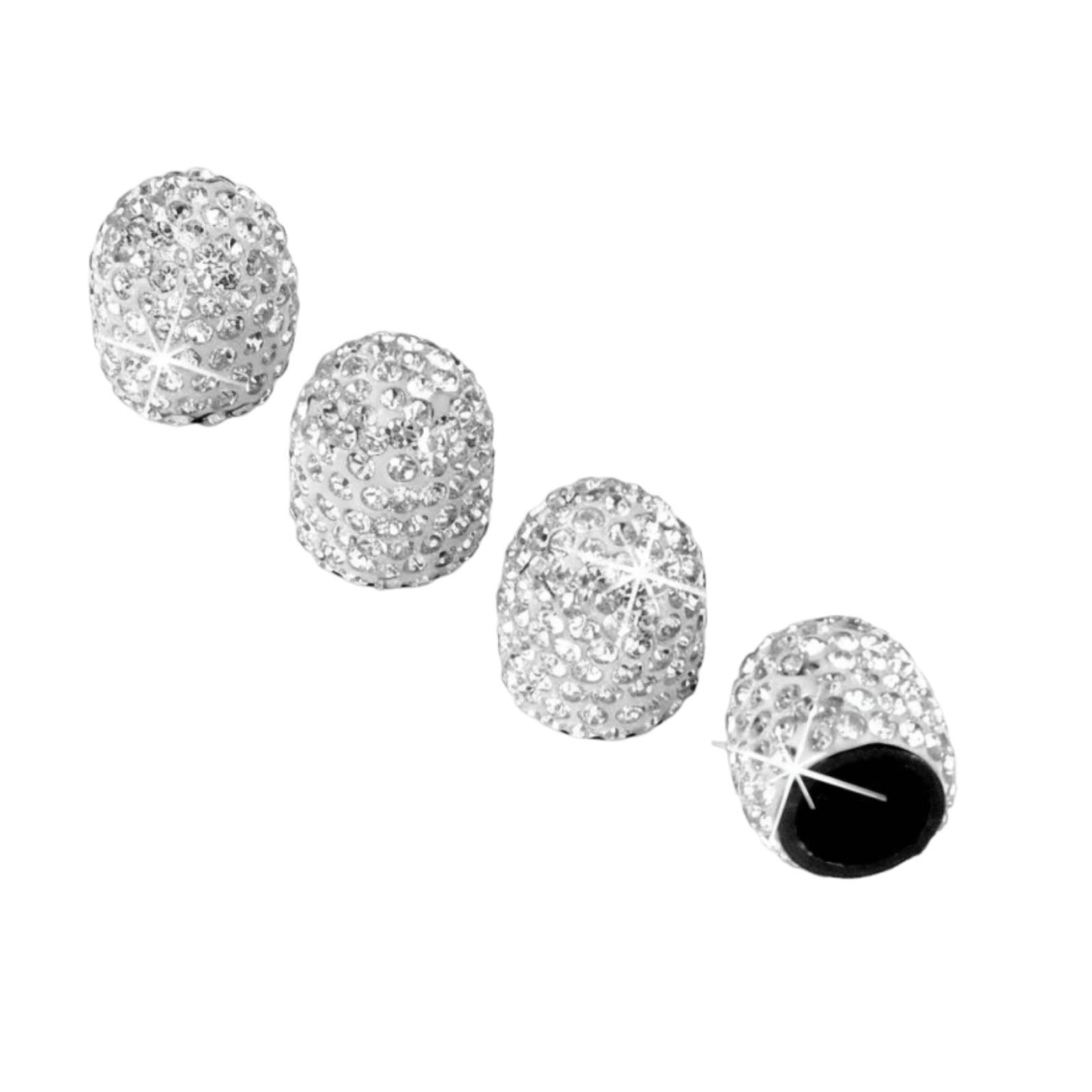 4-Piece Rhinestone Valve Stem Cap