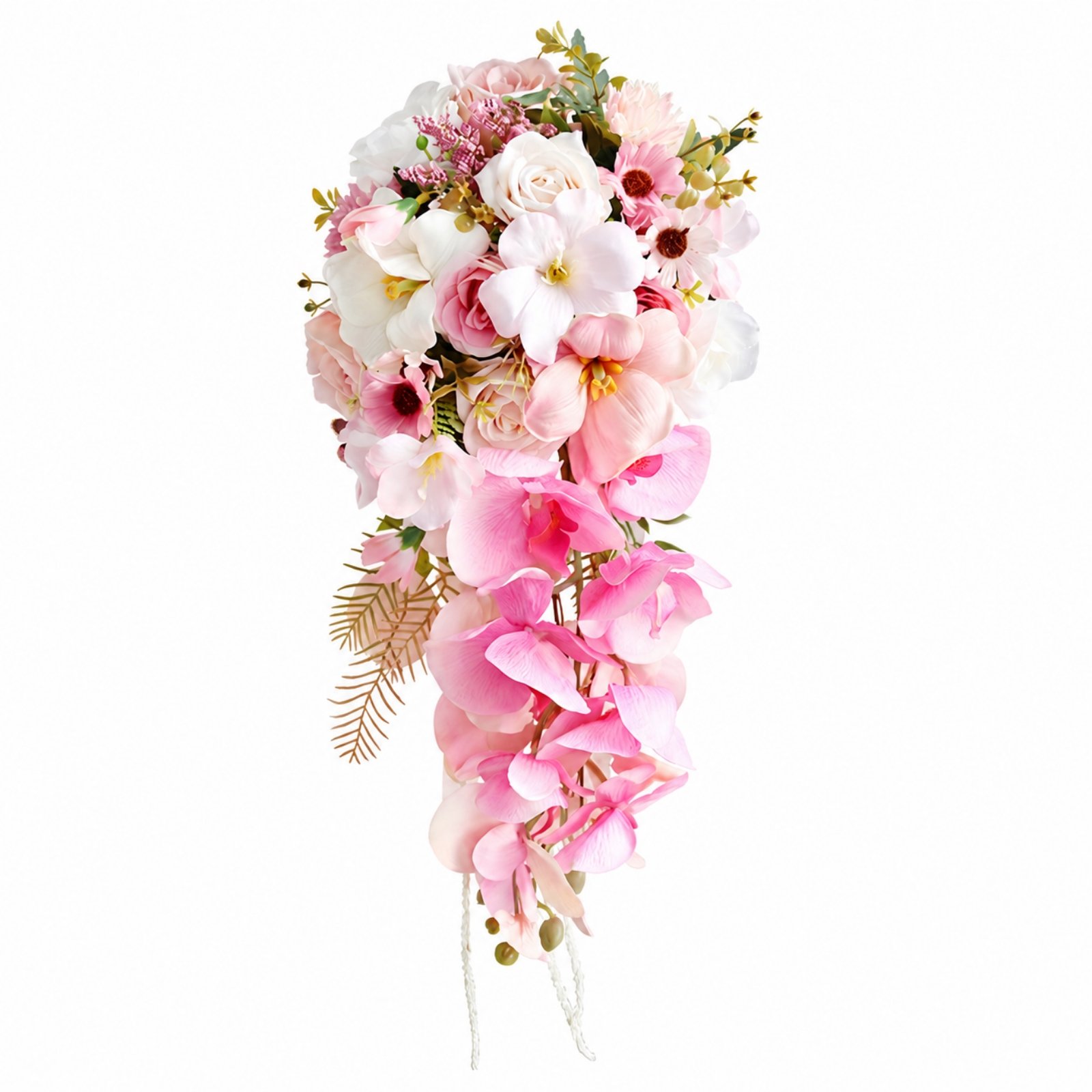 Artificial Cascading Bridal Bouquet