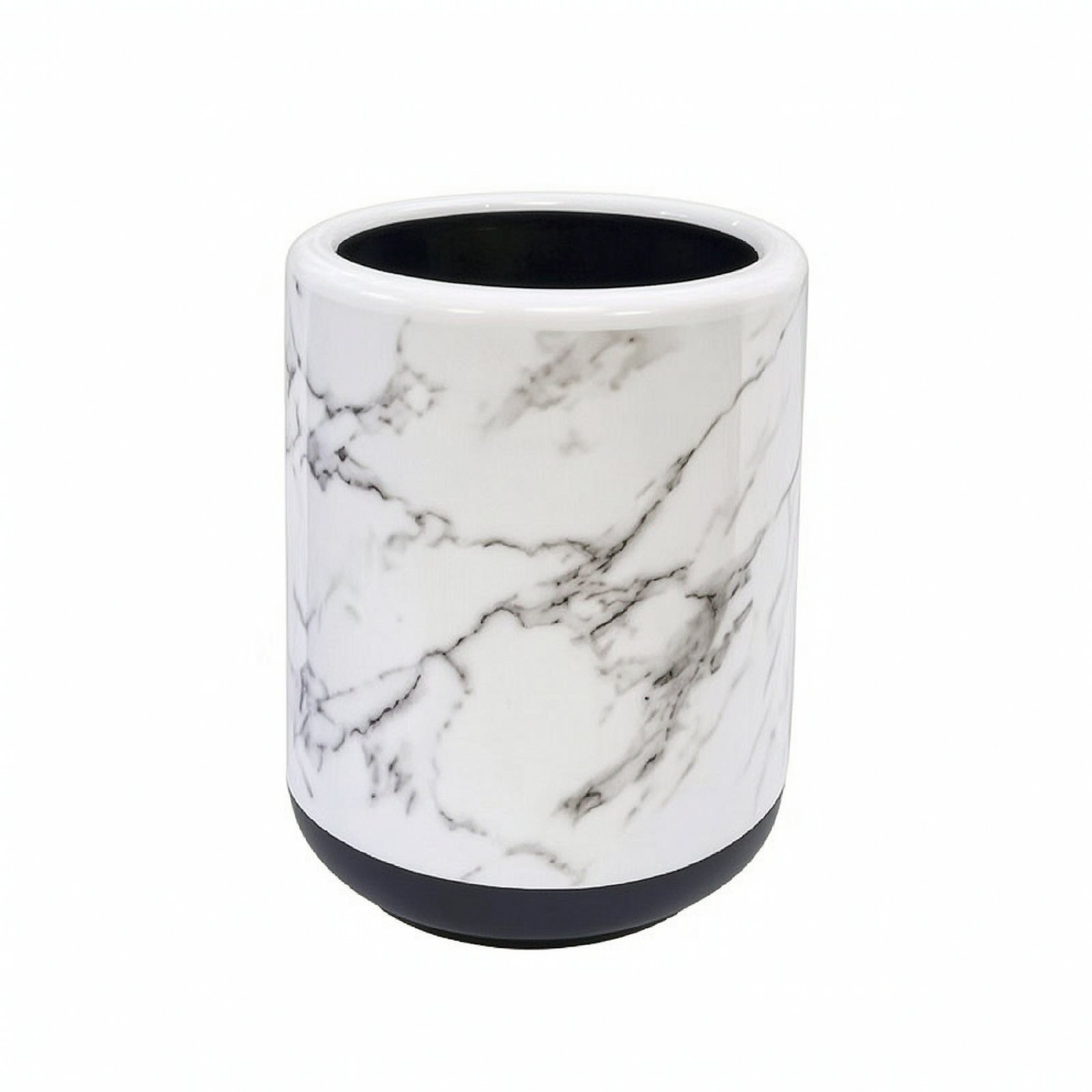 Marble-Patterned Waste Bin