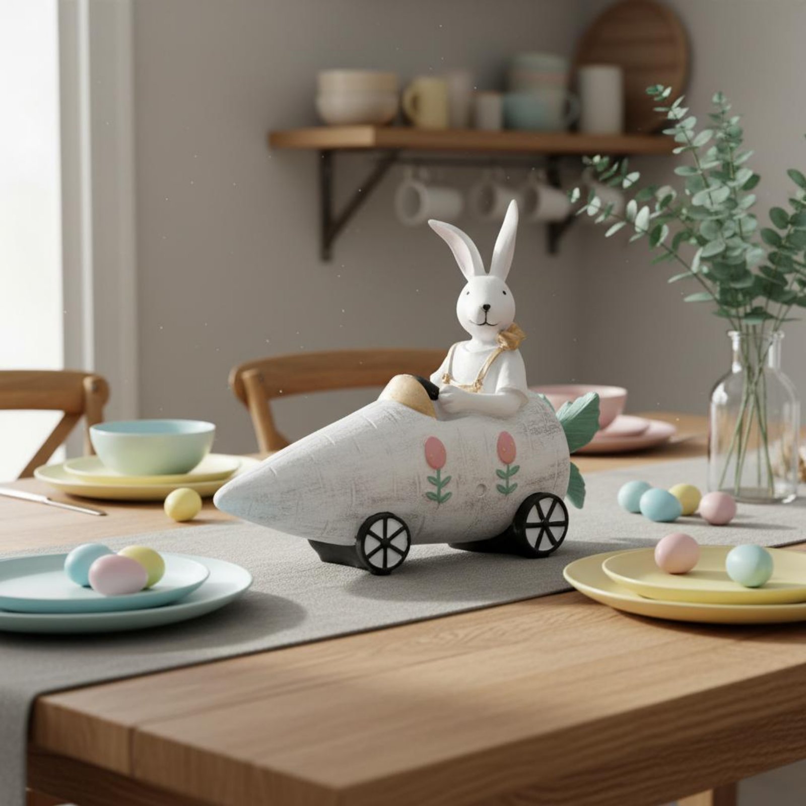 Bunny Carrot Vehicle Figurine