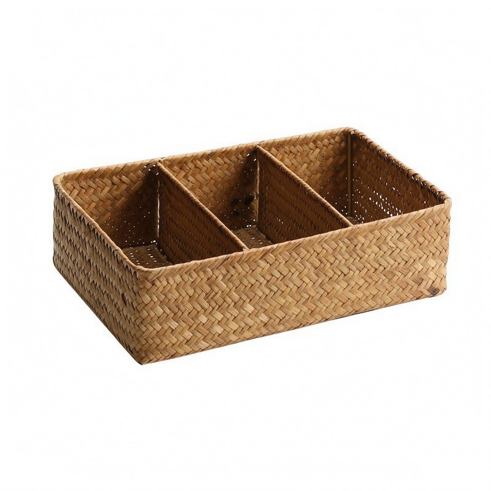 3 Section Wicker Basket