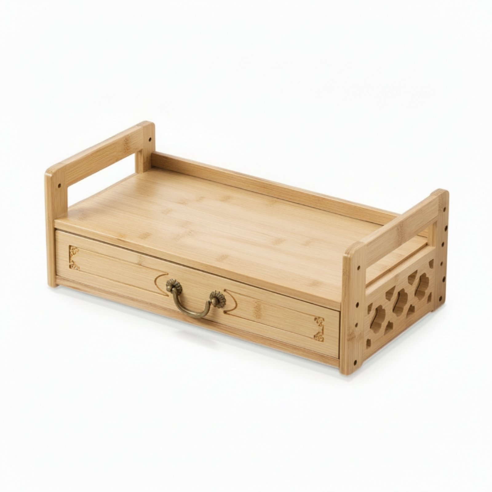 Wood Tea Rack with Drawer