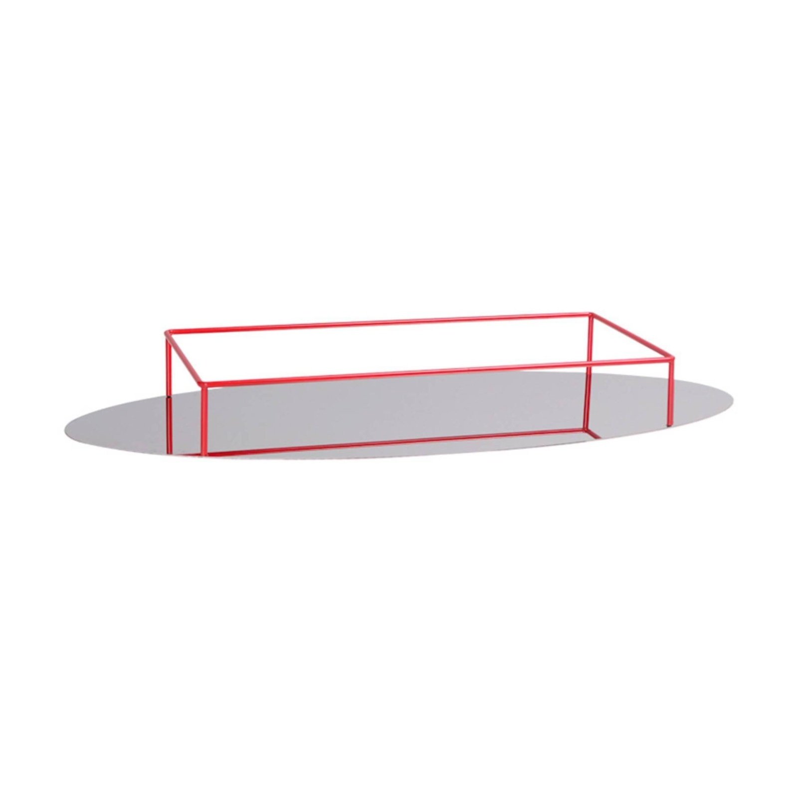 Mirrored Tray with Wire Frame