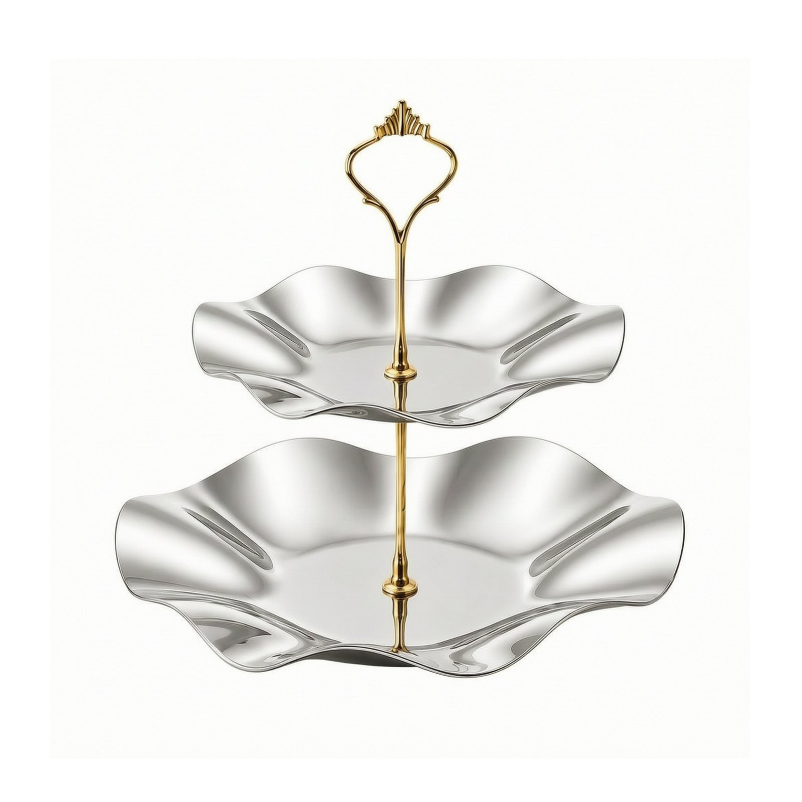 Stainless Steel 2-Tier Serving Stand
