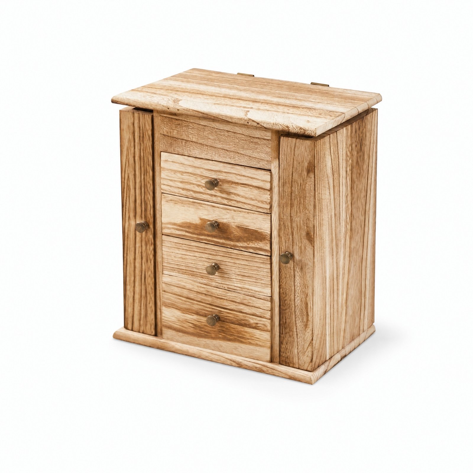 Wood Jewelry Box with Drawers