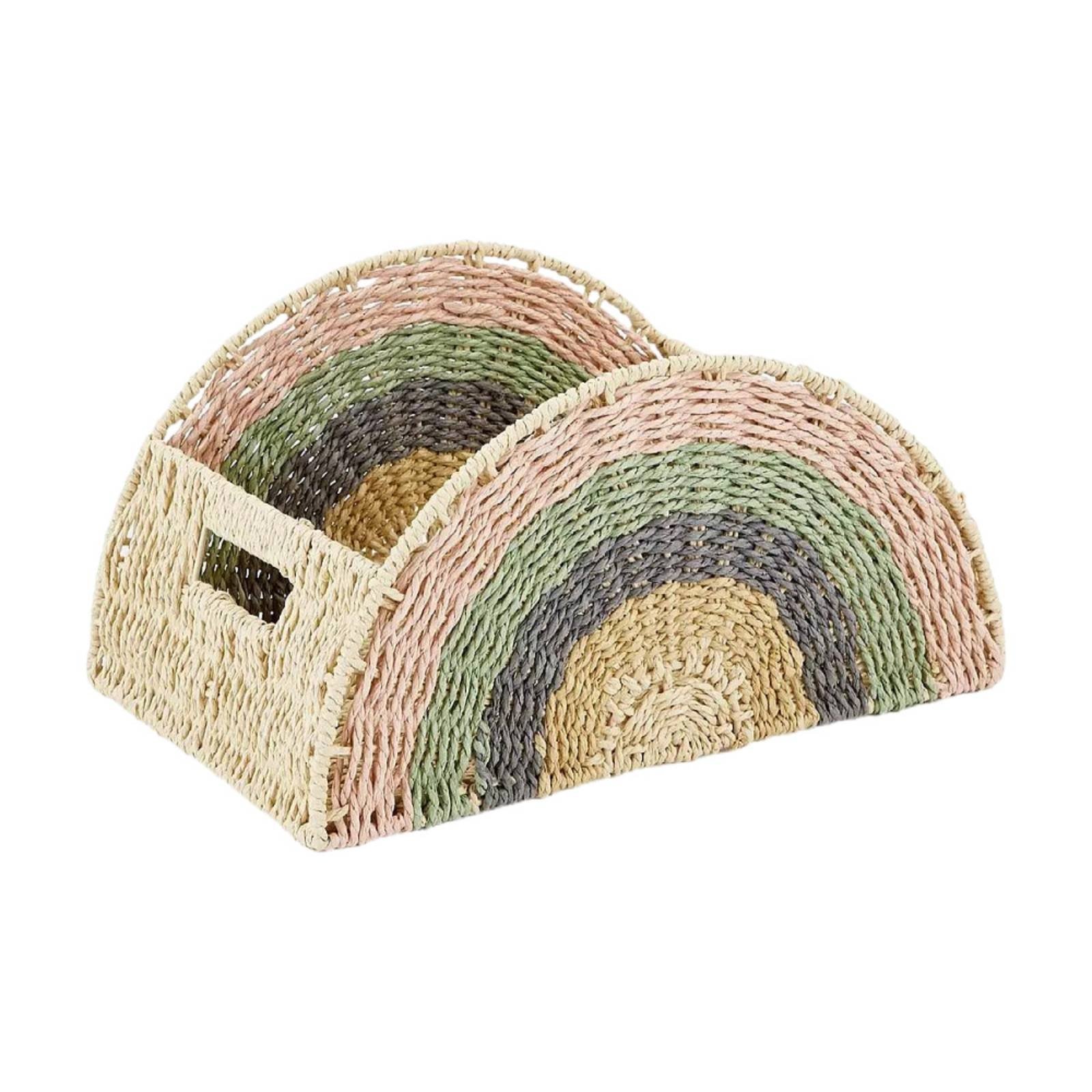 Paper Rope Storage Basket – Book Rainbow