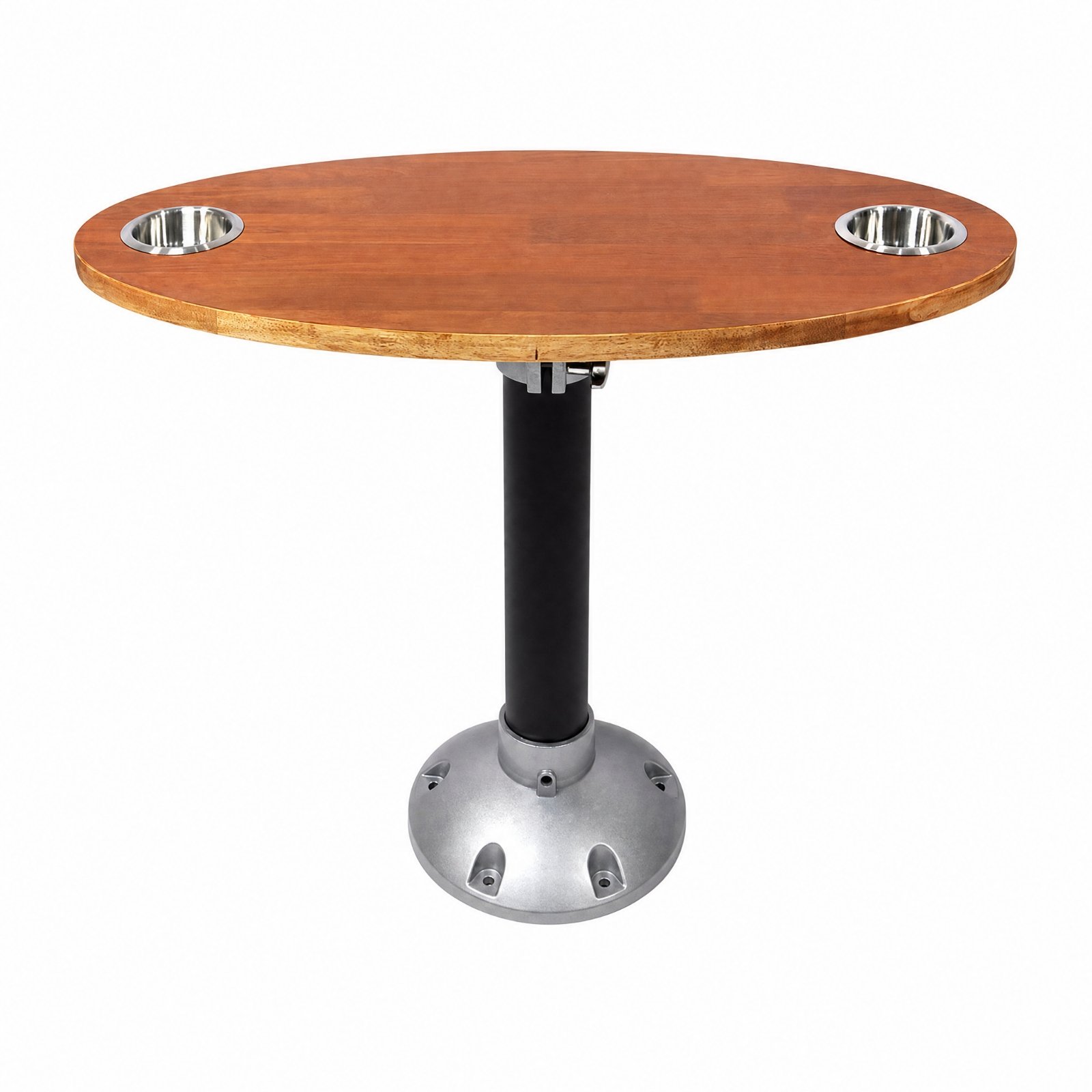 Oval Pedestal Table with Drink Recesses