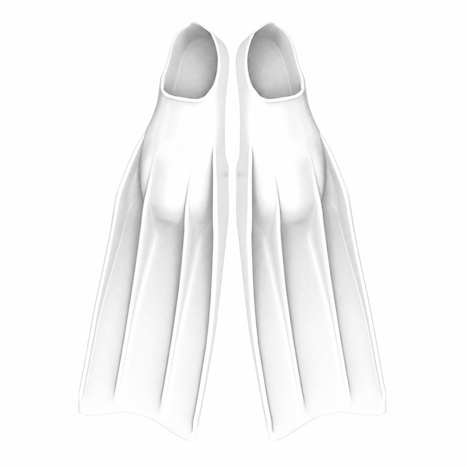 Encased-Foot Diving Fins with Longitudinal Channels Snug